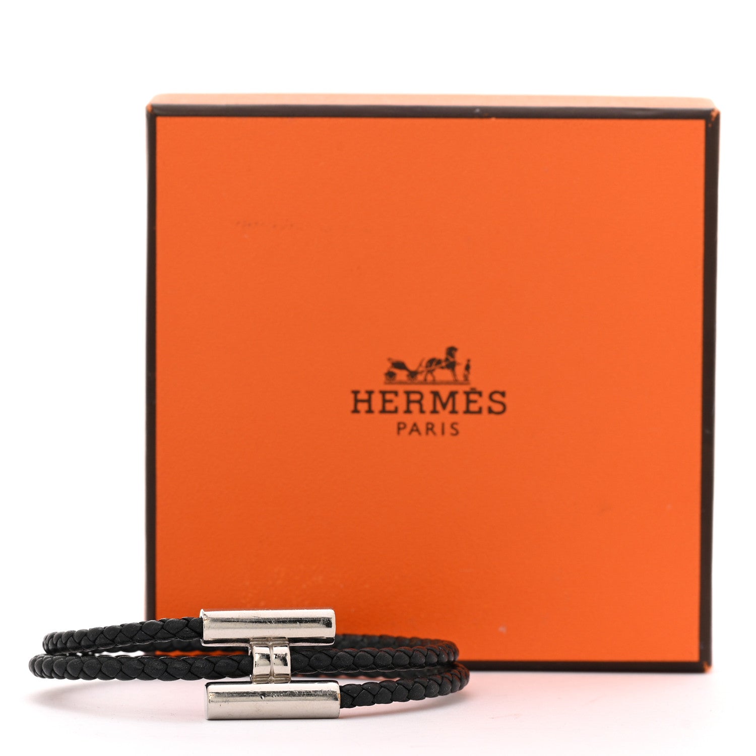 Swift Double Wrap Cord Tournis Tresse Bracelet Black
