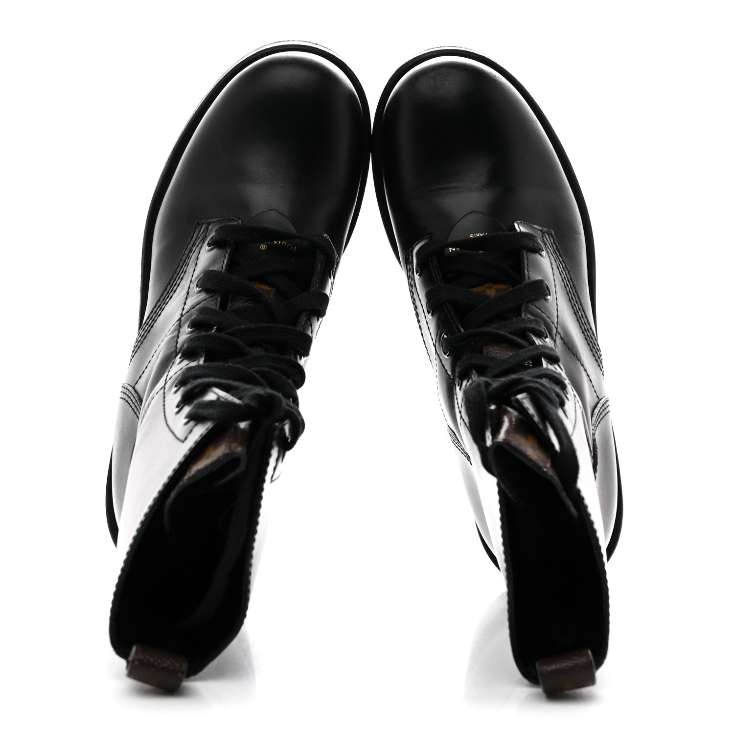 Calfskin Monogram Metropolis Flat Ranger Boots 39 Black