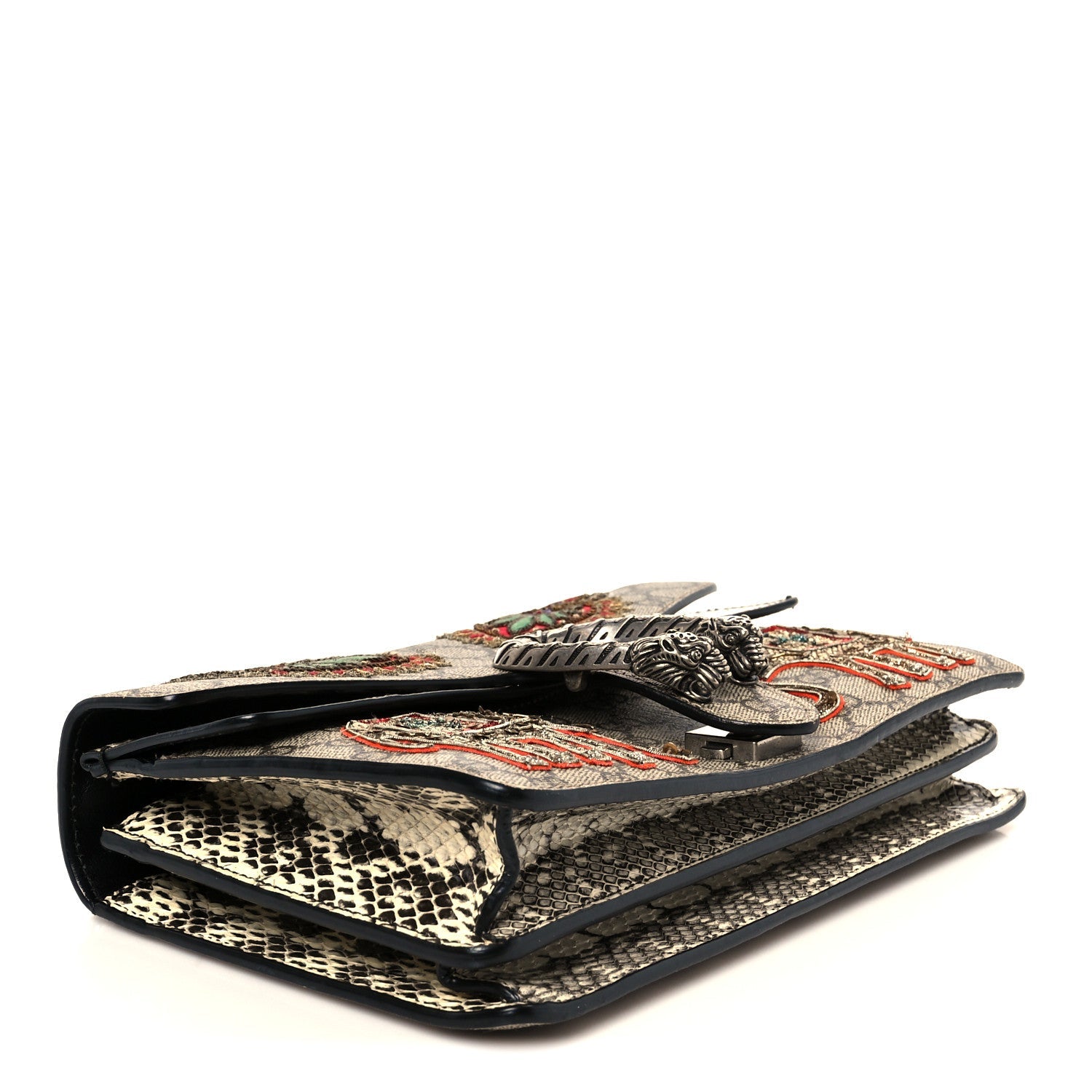 GG Supreme Monogram Elaphe Elephant Embroidered Small Dionysus Shoulder Bag