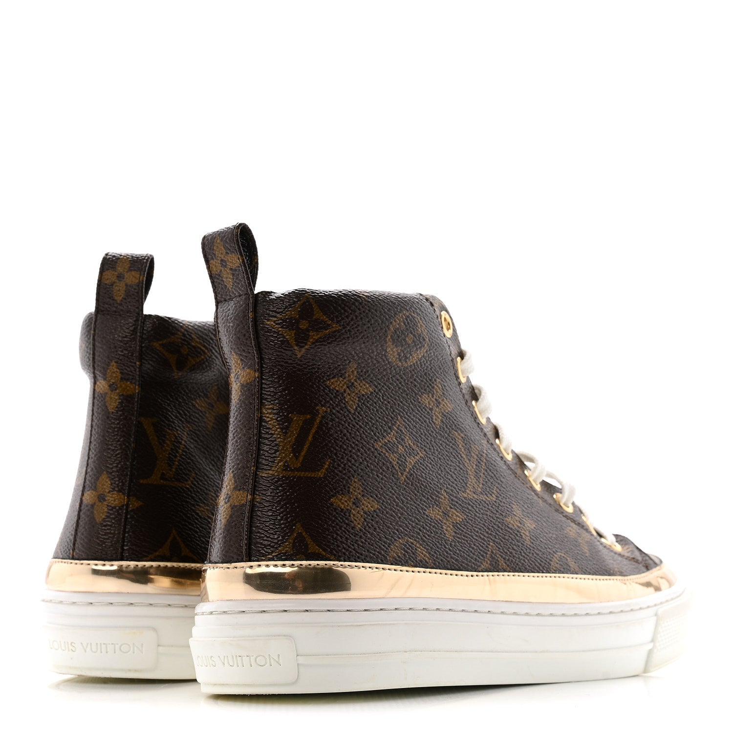 Patent Monogram Stellar Sneaker Boots 38.5 Gold