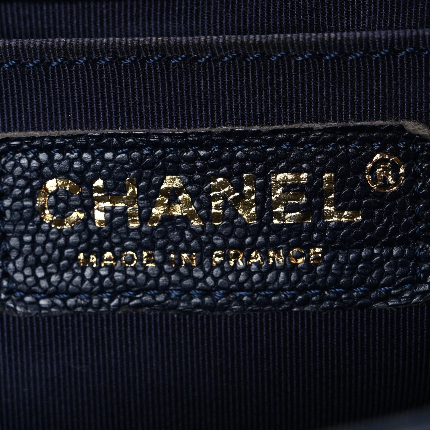 Metallic Caviar Quilted Medium Boy Flap Navy