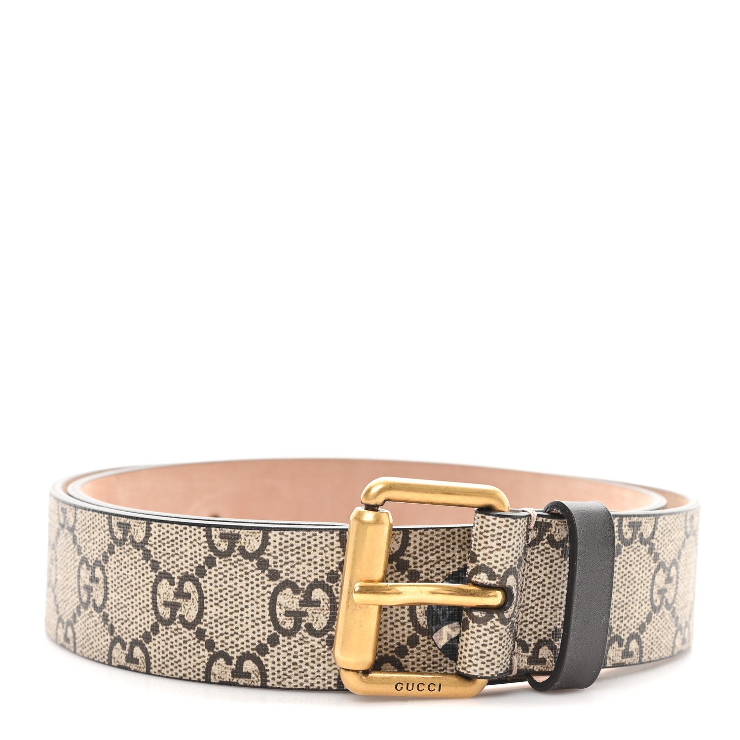 GG Supreme Monogram Selleria Calfskin Kingsnake 35mm Belt 85 34 Beige Ebony Multicolor Cocoa
