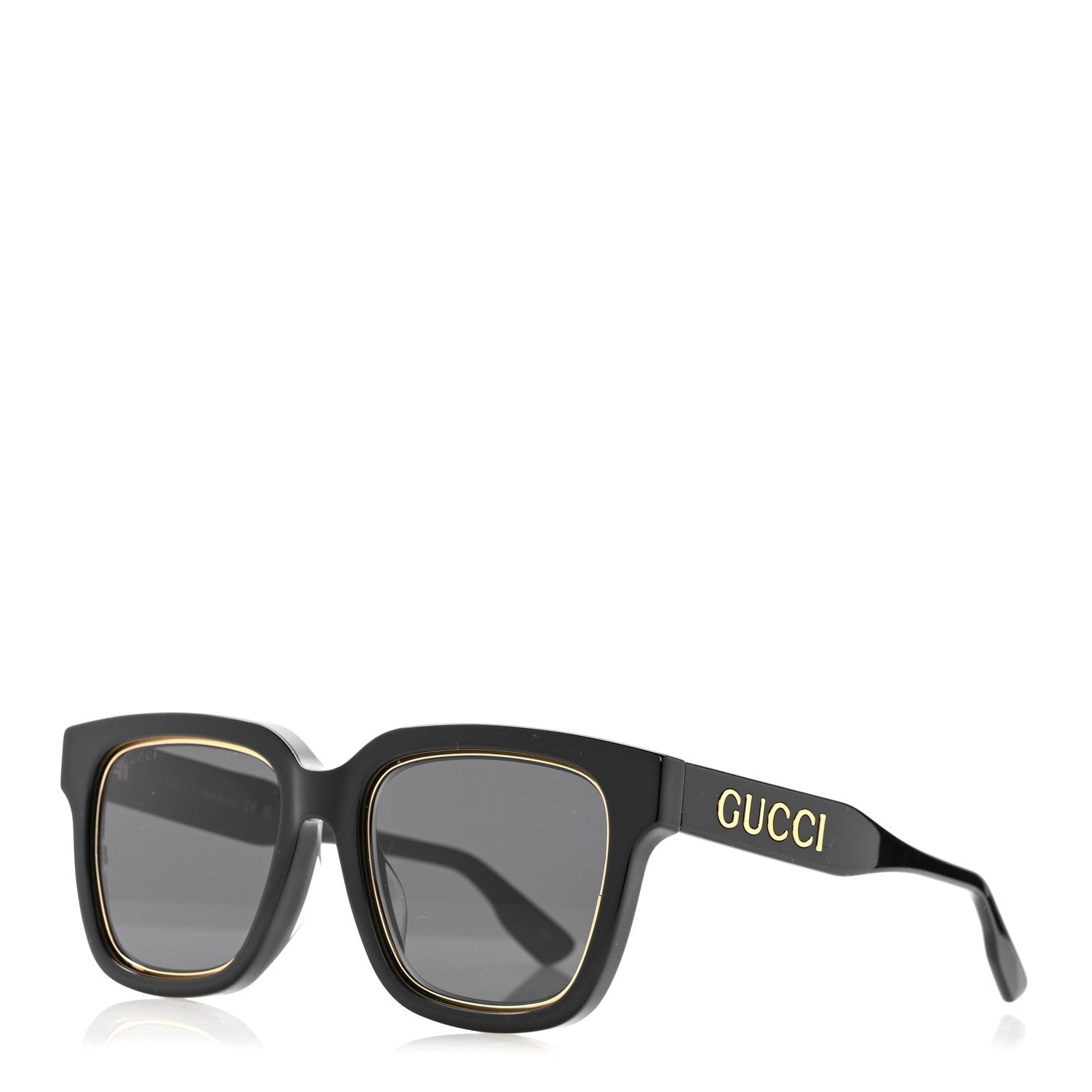 Acetate Square Frame Sunglasses GG1136SA Black