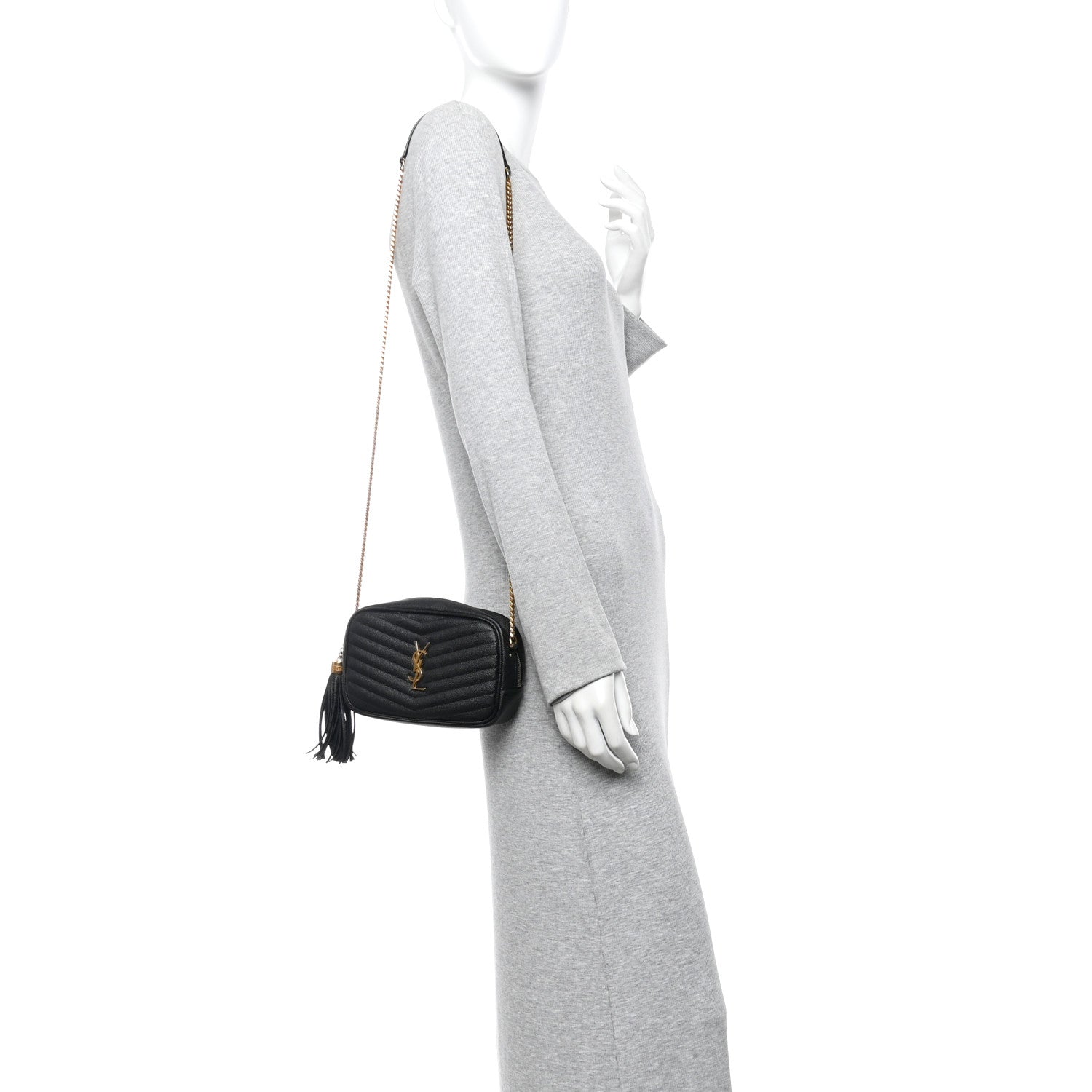 Grain De Poudre Matelasse Monogram Mini Lou Camera Bag Black