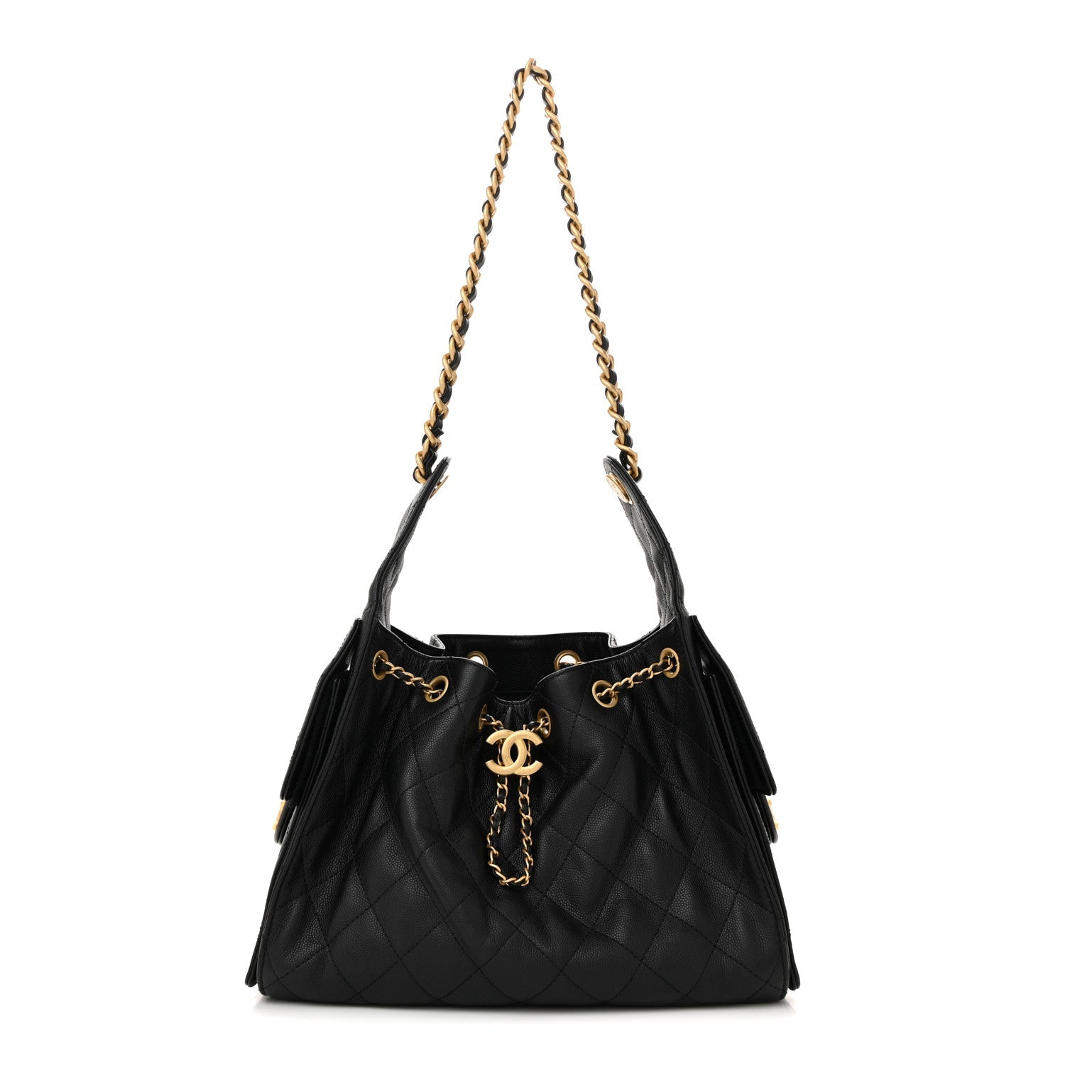 Caviar Quilted Small Chanel 25 Handbag Black