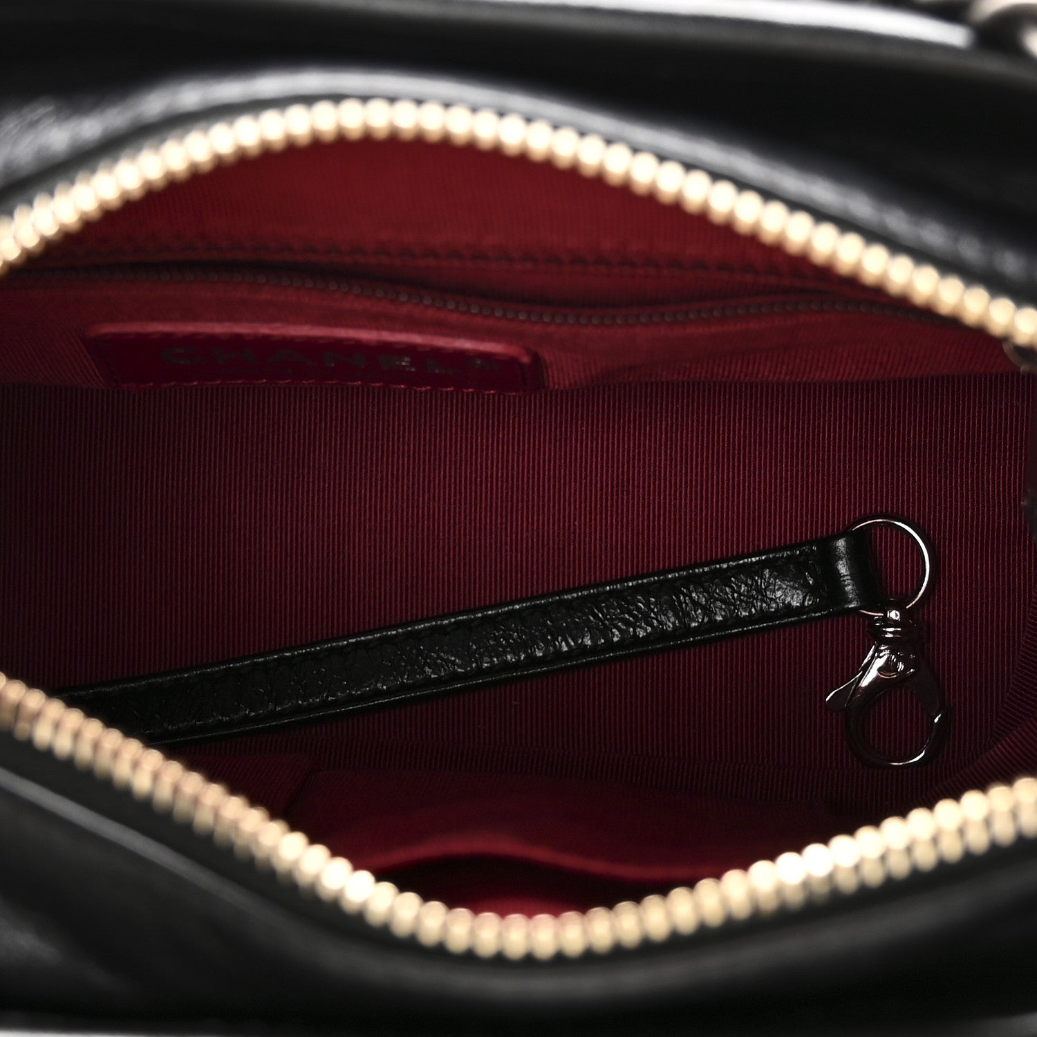 Aged Calfskin Quilted Small Gabrielle Hobo Black