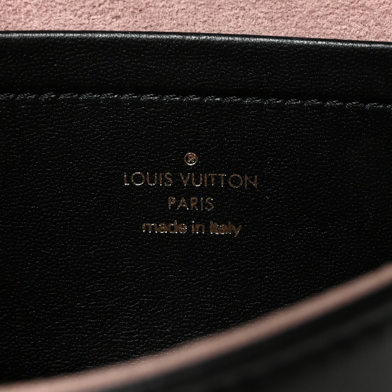 Lambskin Embossed Monogram Pochette Coussin Black