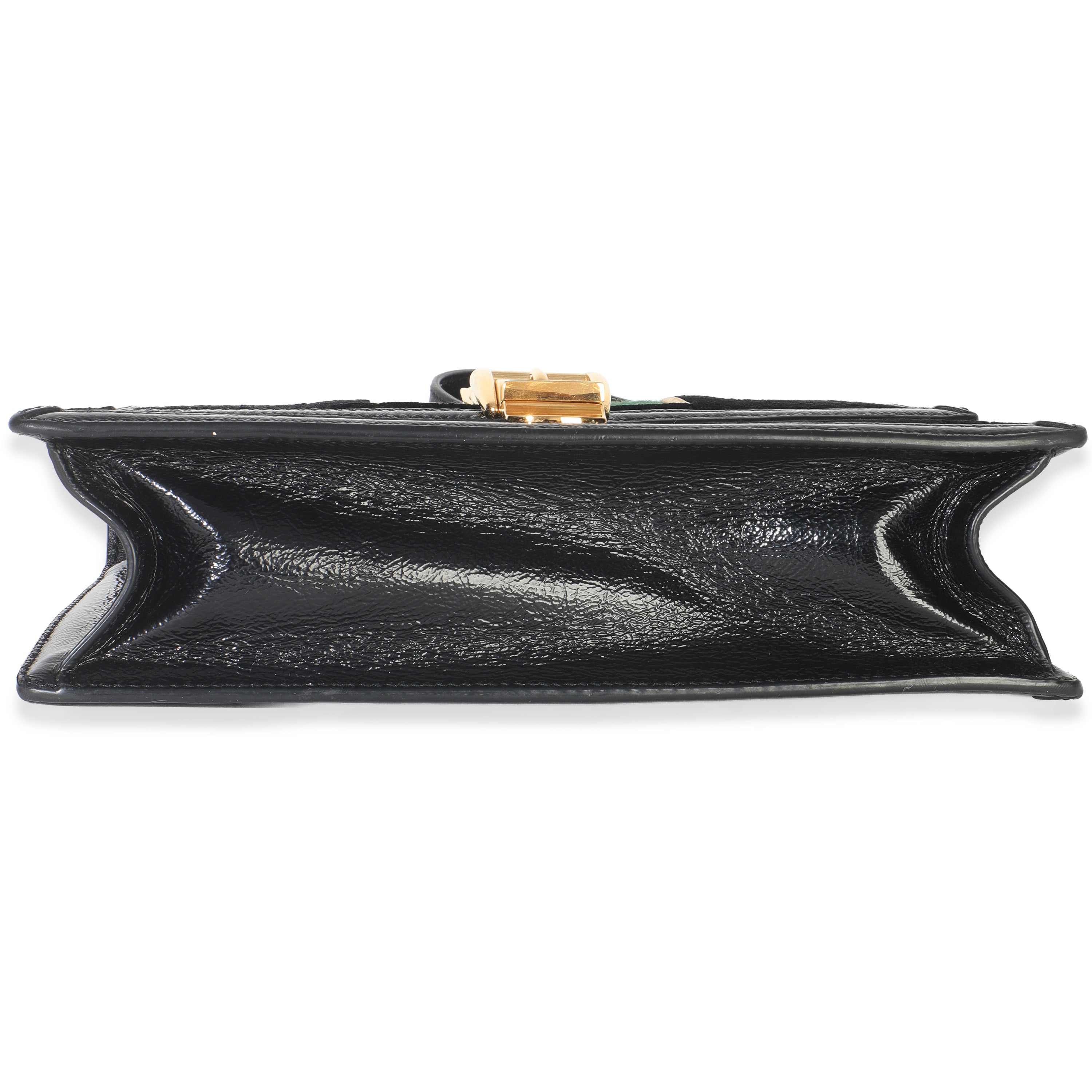 Black GG Velvet Small Sylvie Shoulder Bag