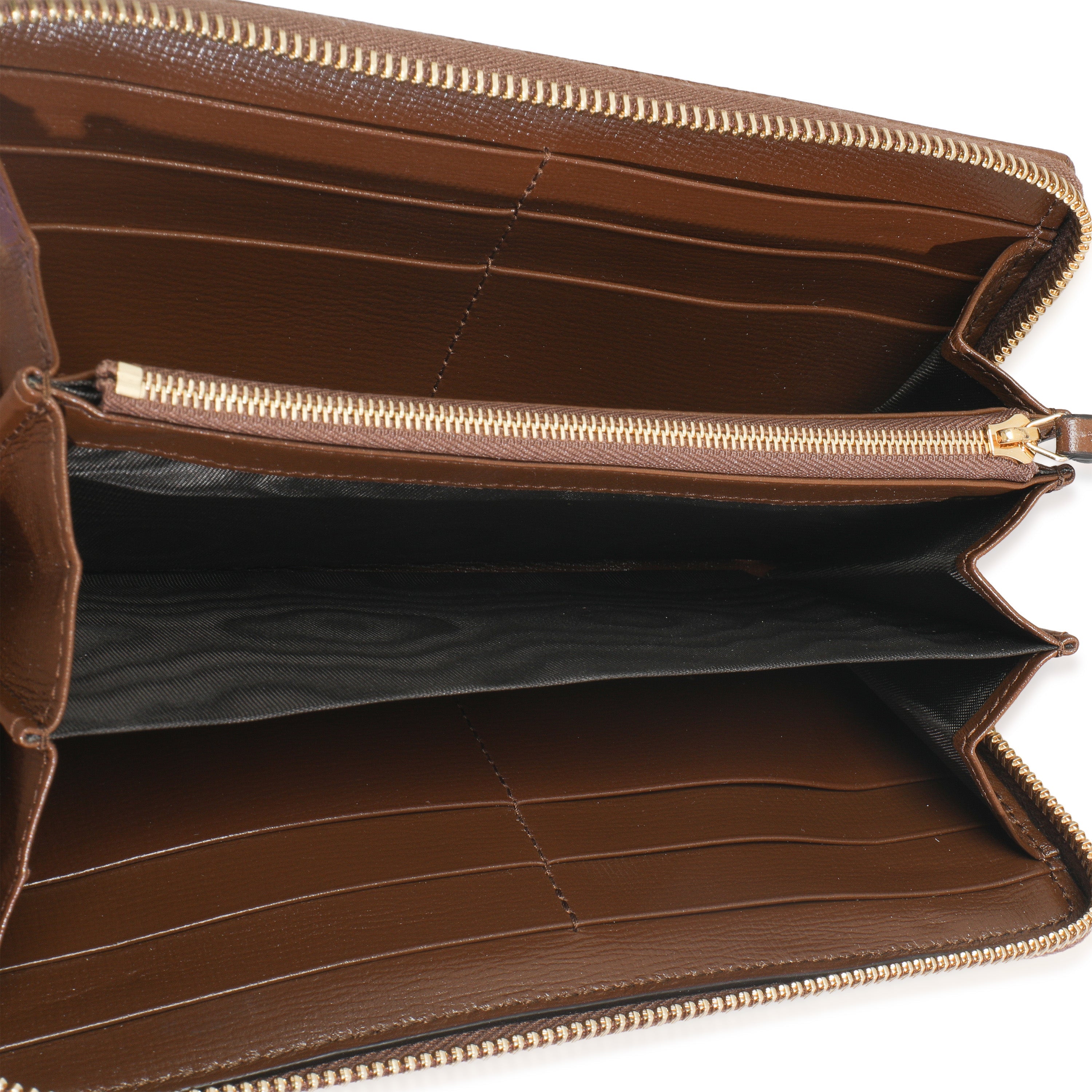 Beige Brown GG Supreme Canvas Retro Interlocking G Wallet
