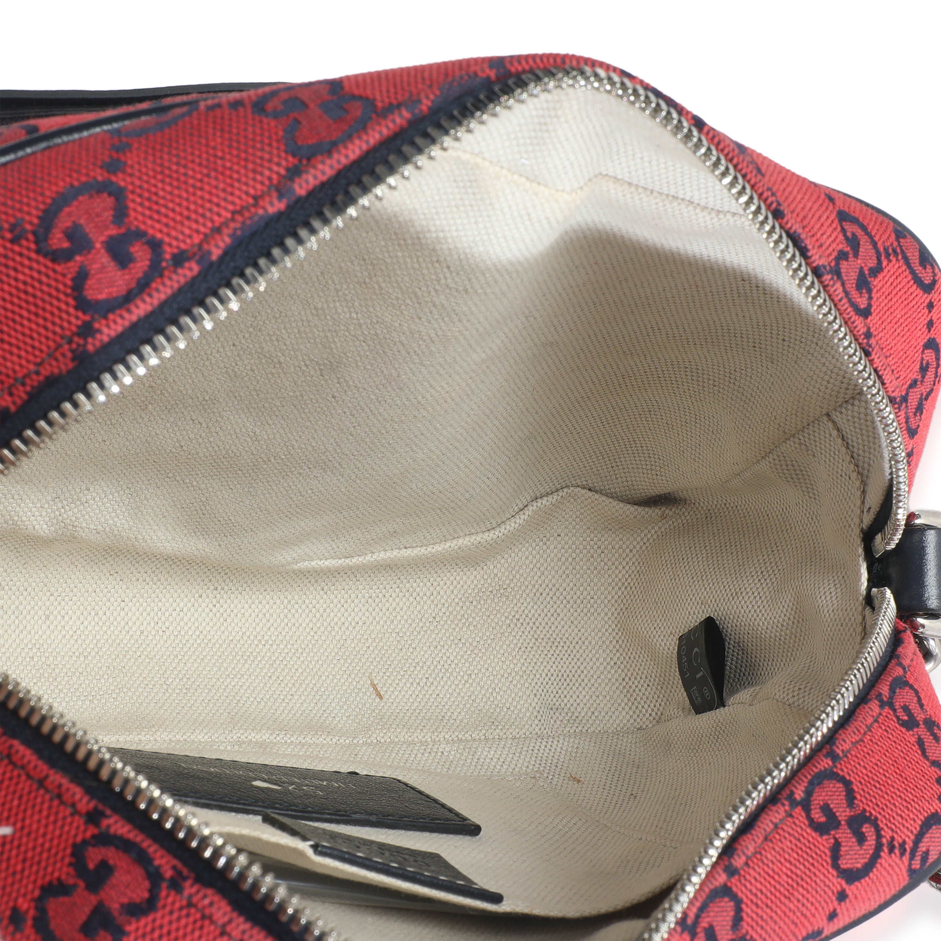 Red GG Diagonal Quilted Canvas Small GG Marmont Camera Bag