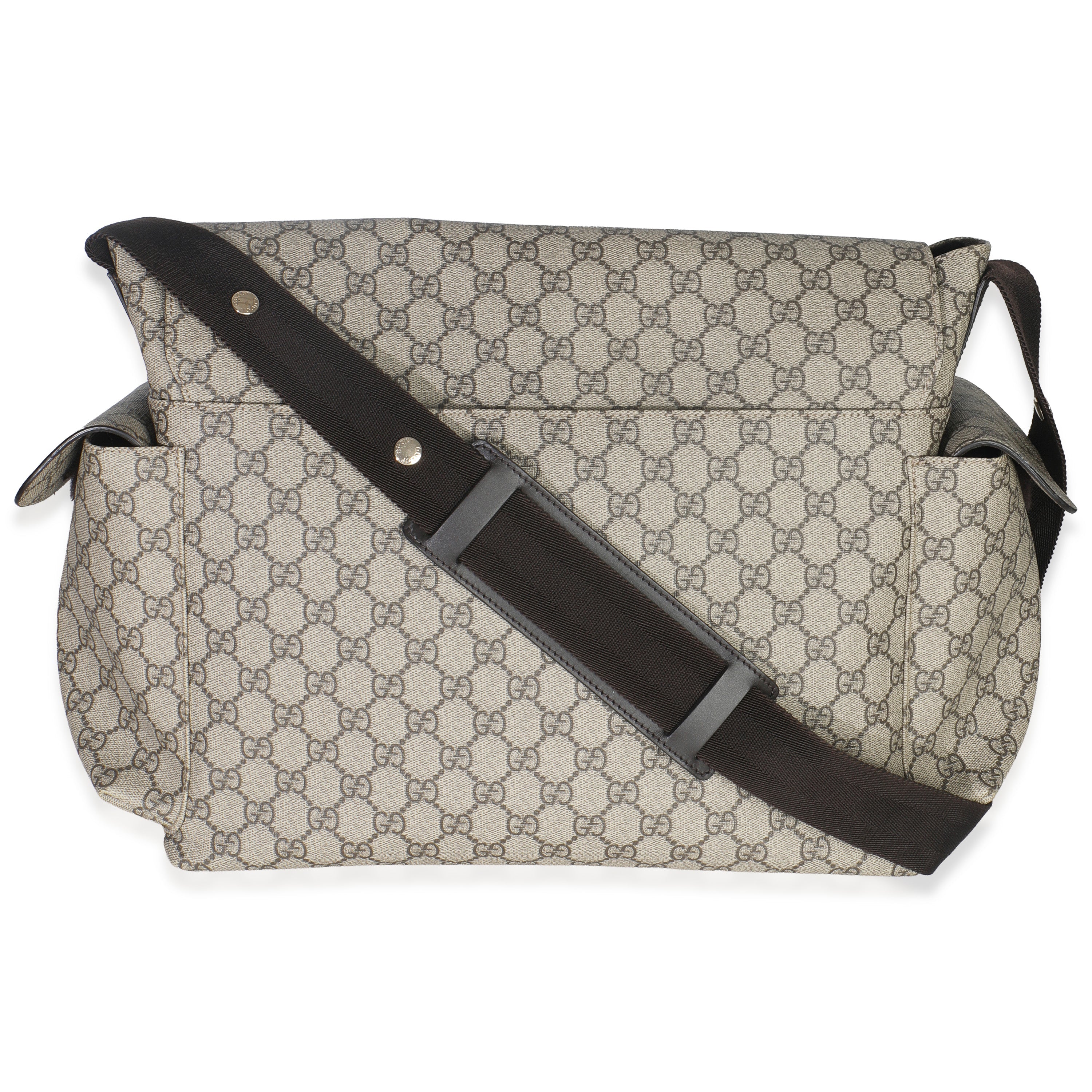 Beige GG Supreme Canvas Diaper Bag