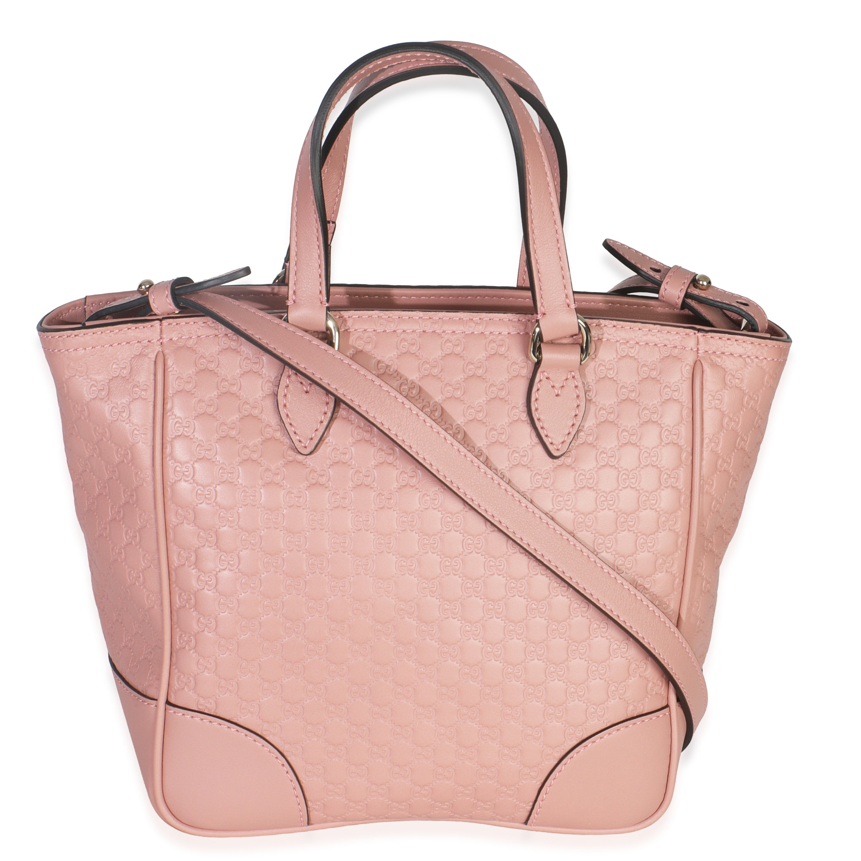 Soft Pink Microguccissima Small Bree Tote