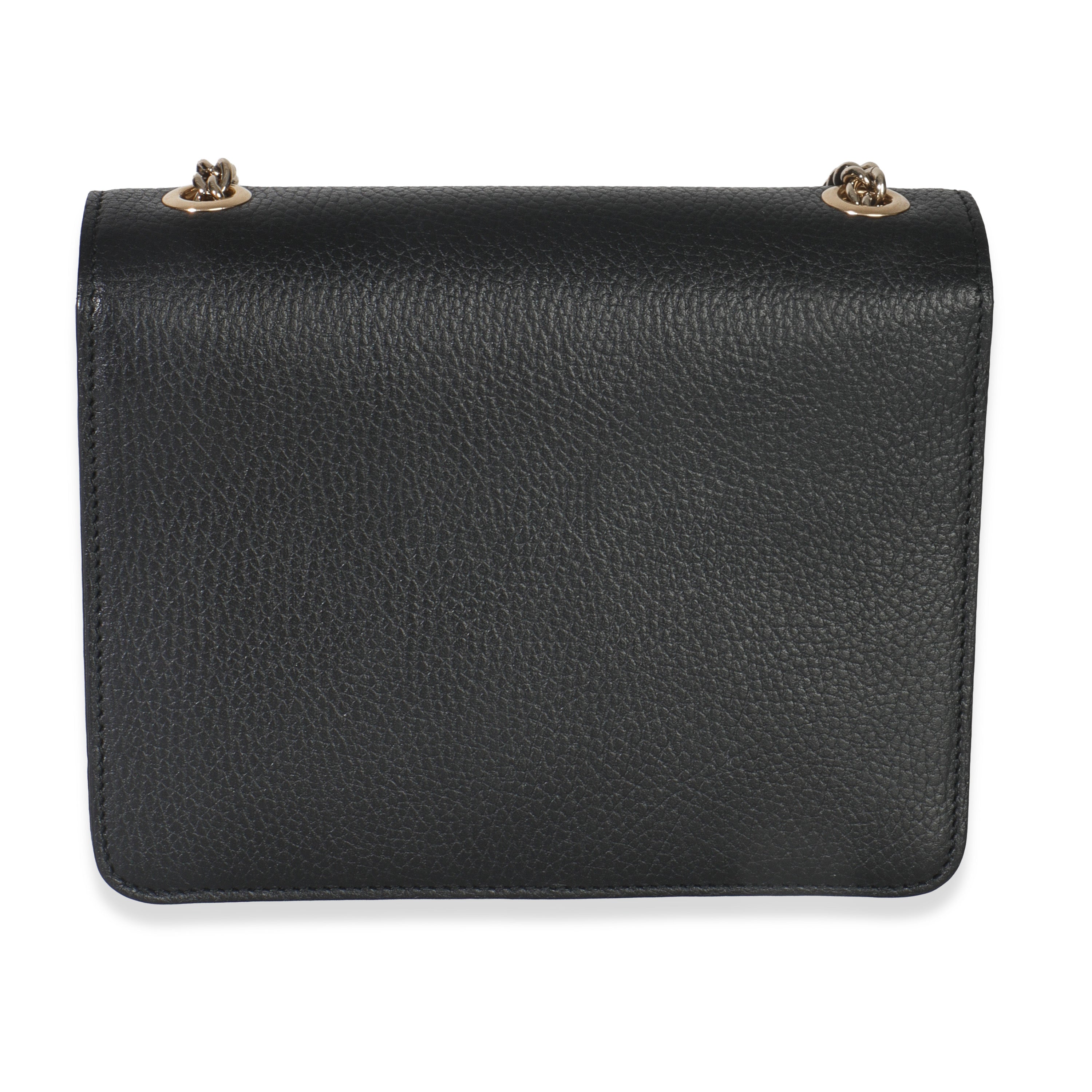 Black Dollar Calfskin Interlocking G Small Bag