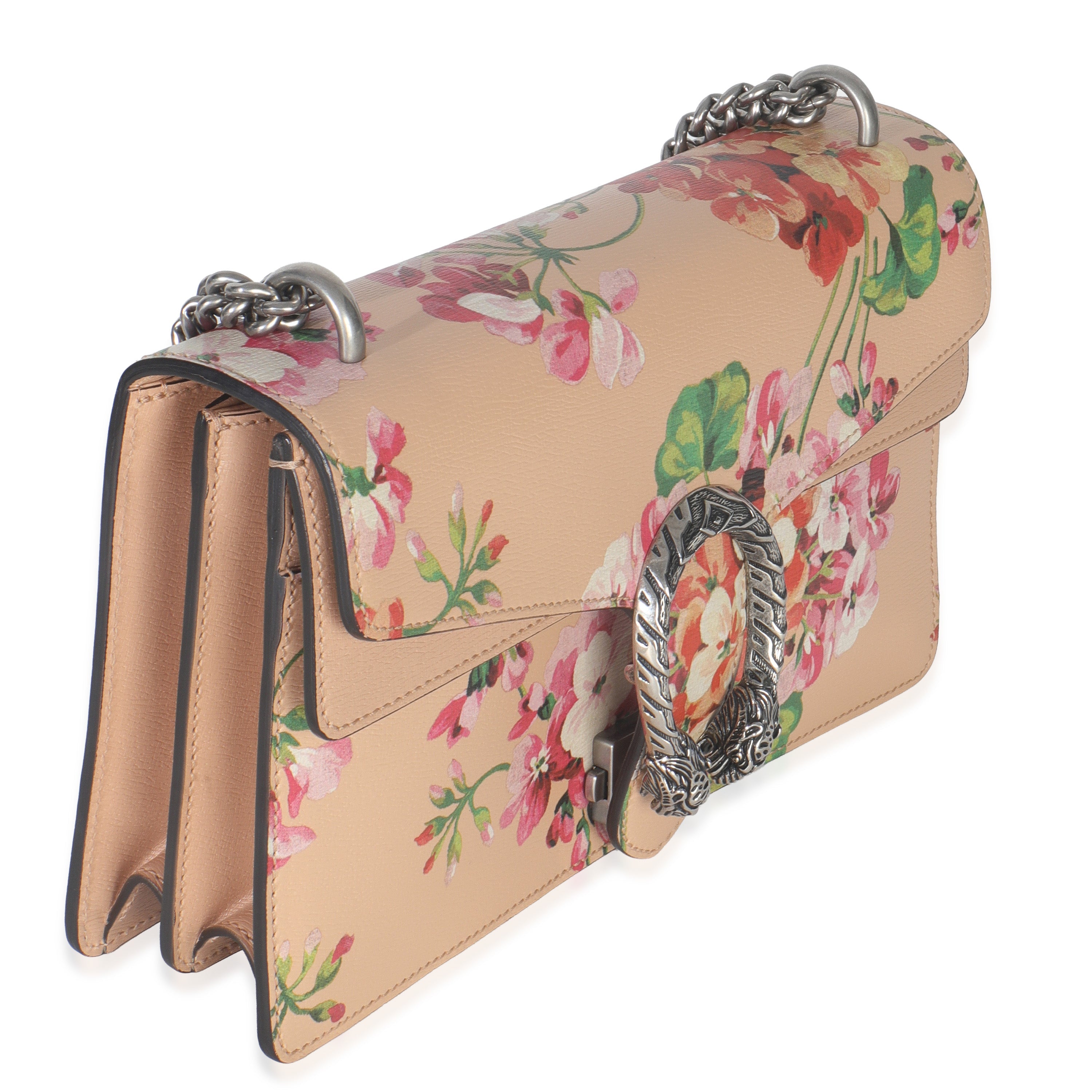 Light Pink Calfskin Blooms Small Dionysus Shoulder Bag