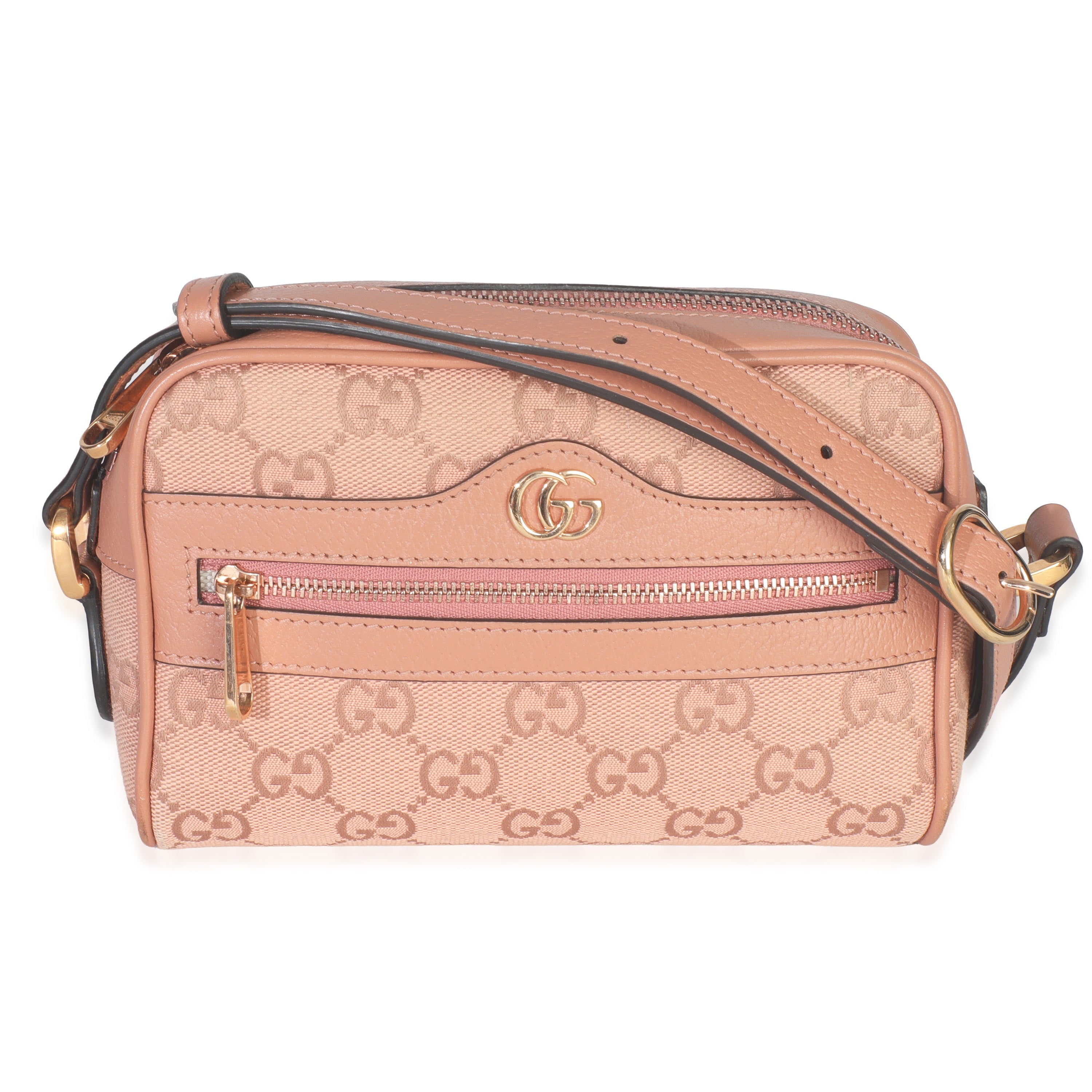 Pink GG Canvas Mini Ophidia Shoulder Bag