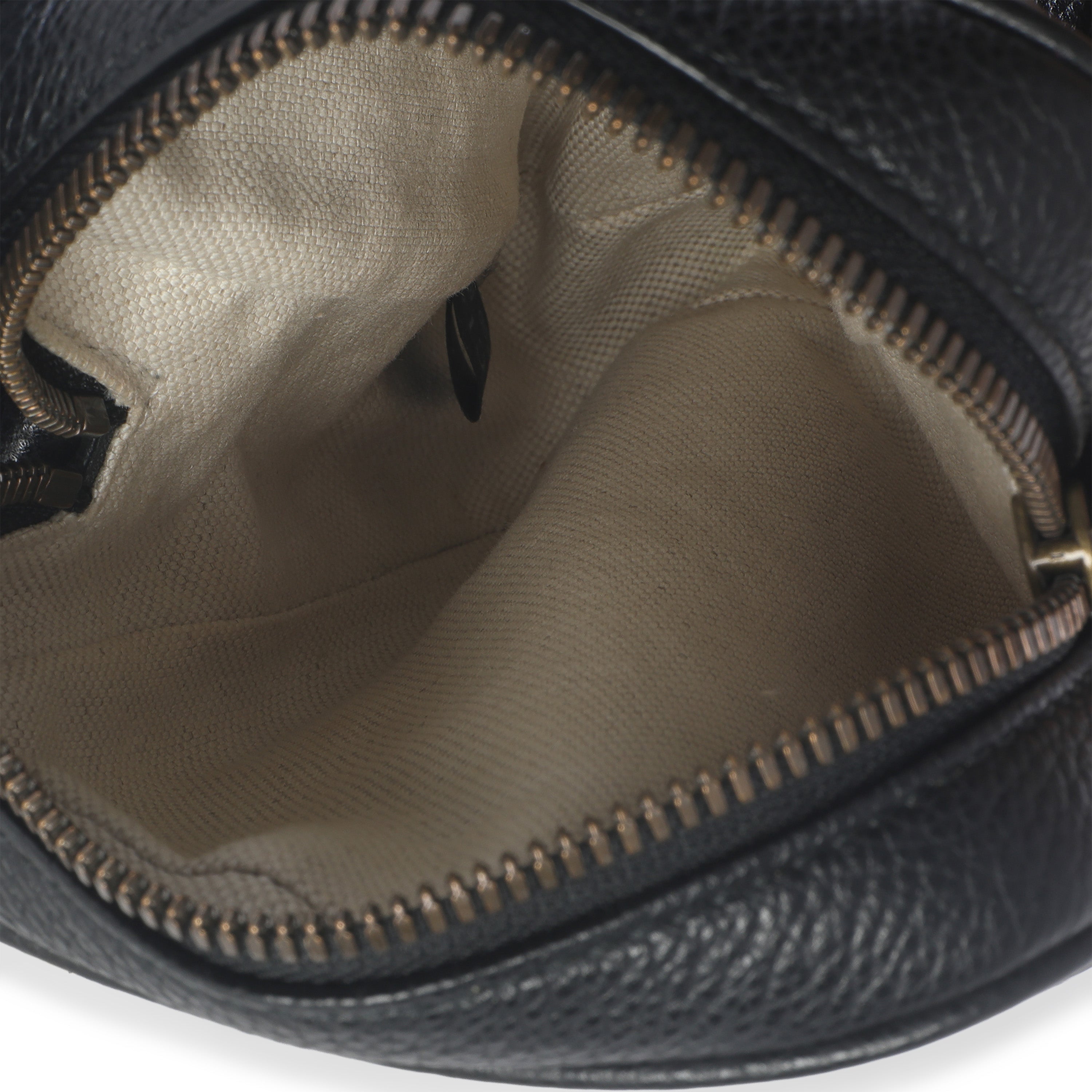 Black Pebbled Calfskin Vintage Logo Messenger Bag