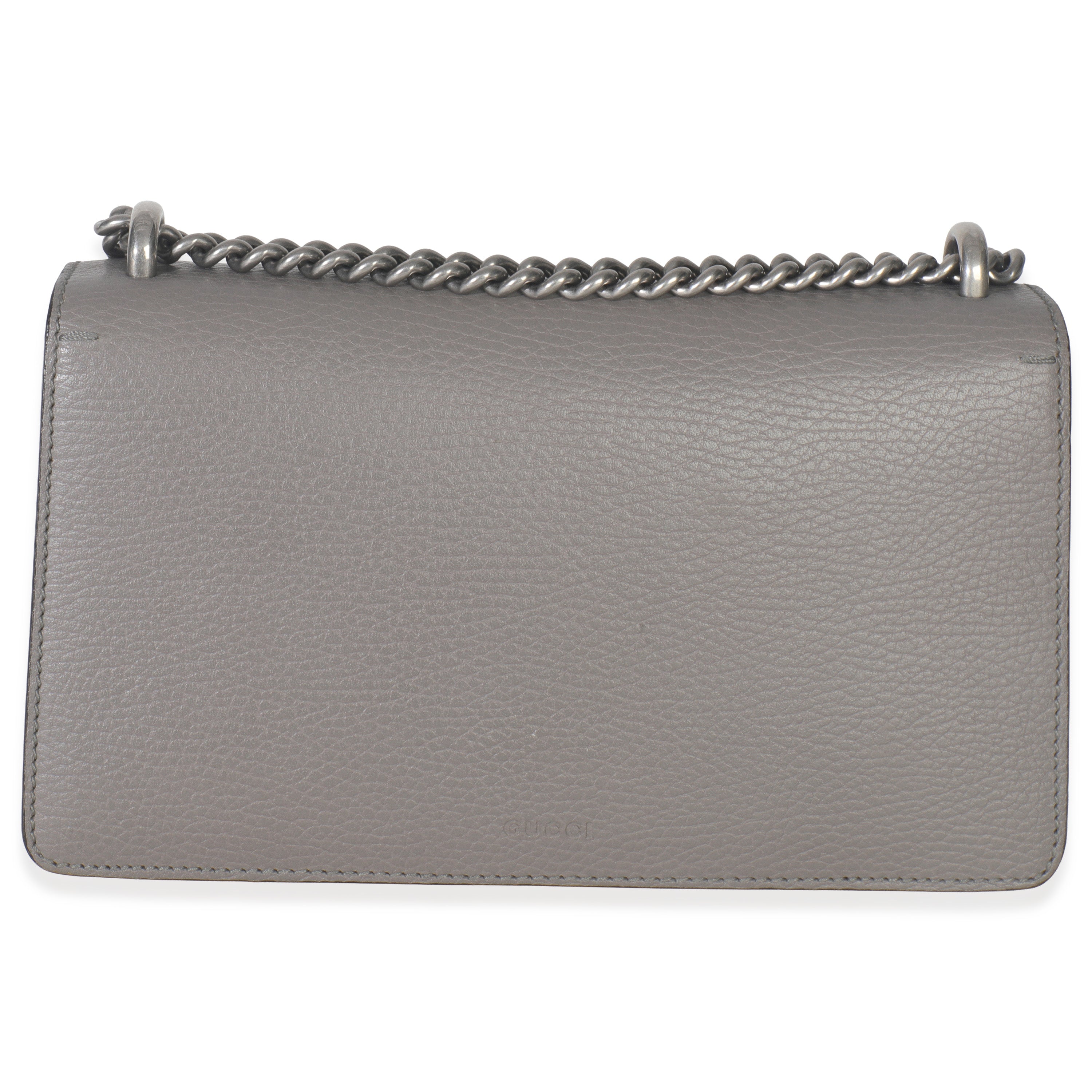 Dusty Grey Pebbled Calfskin Small Dionysus Shoulder Bag