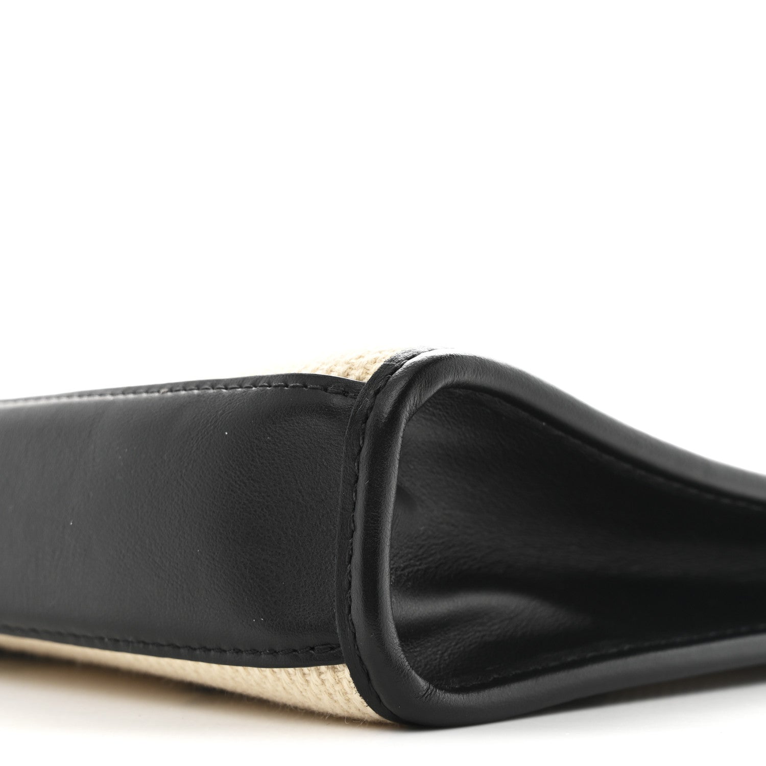 Raffia Calfskin Monogram Toiletry Pouch 26 On Chain Beige Black