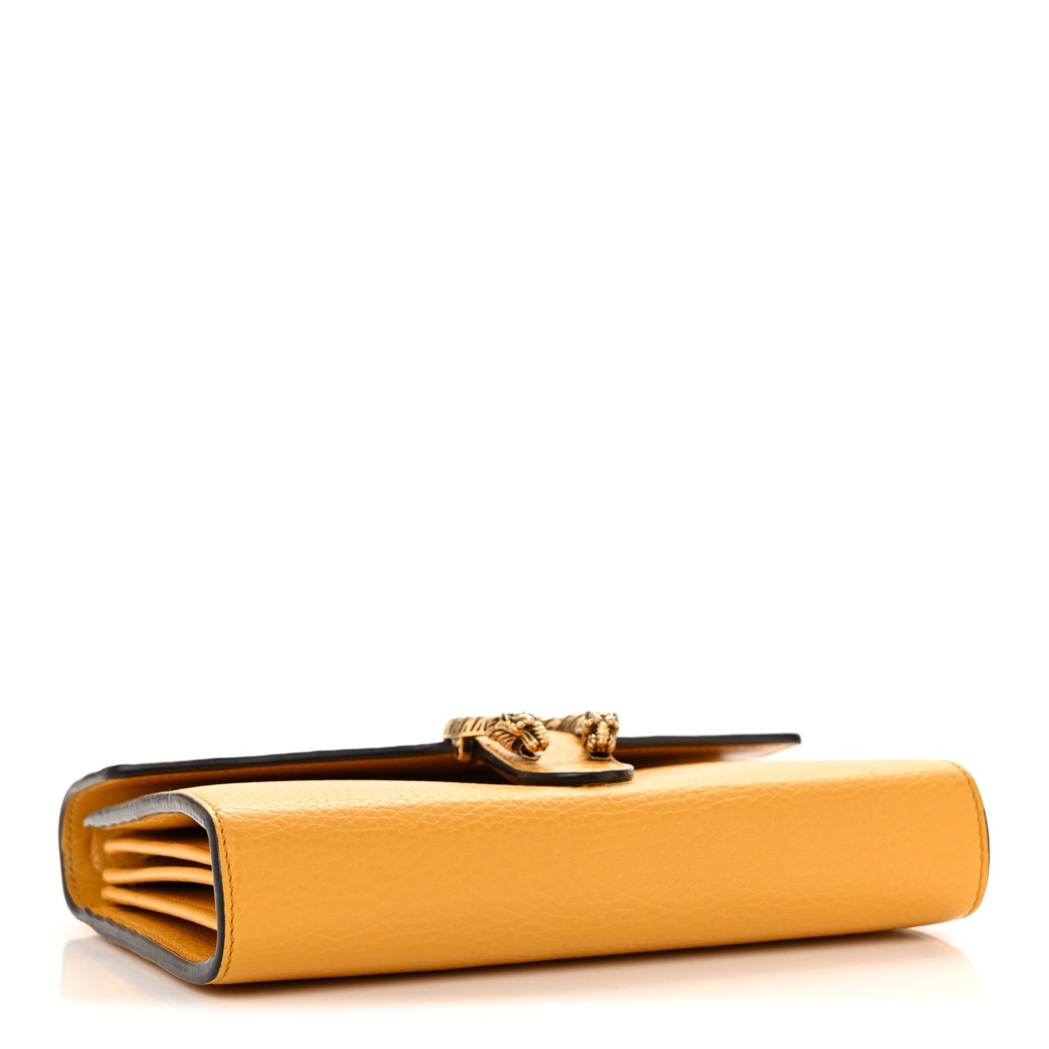 Calfskin Garden Dionysus Chain Wallet Yellow