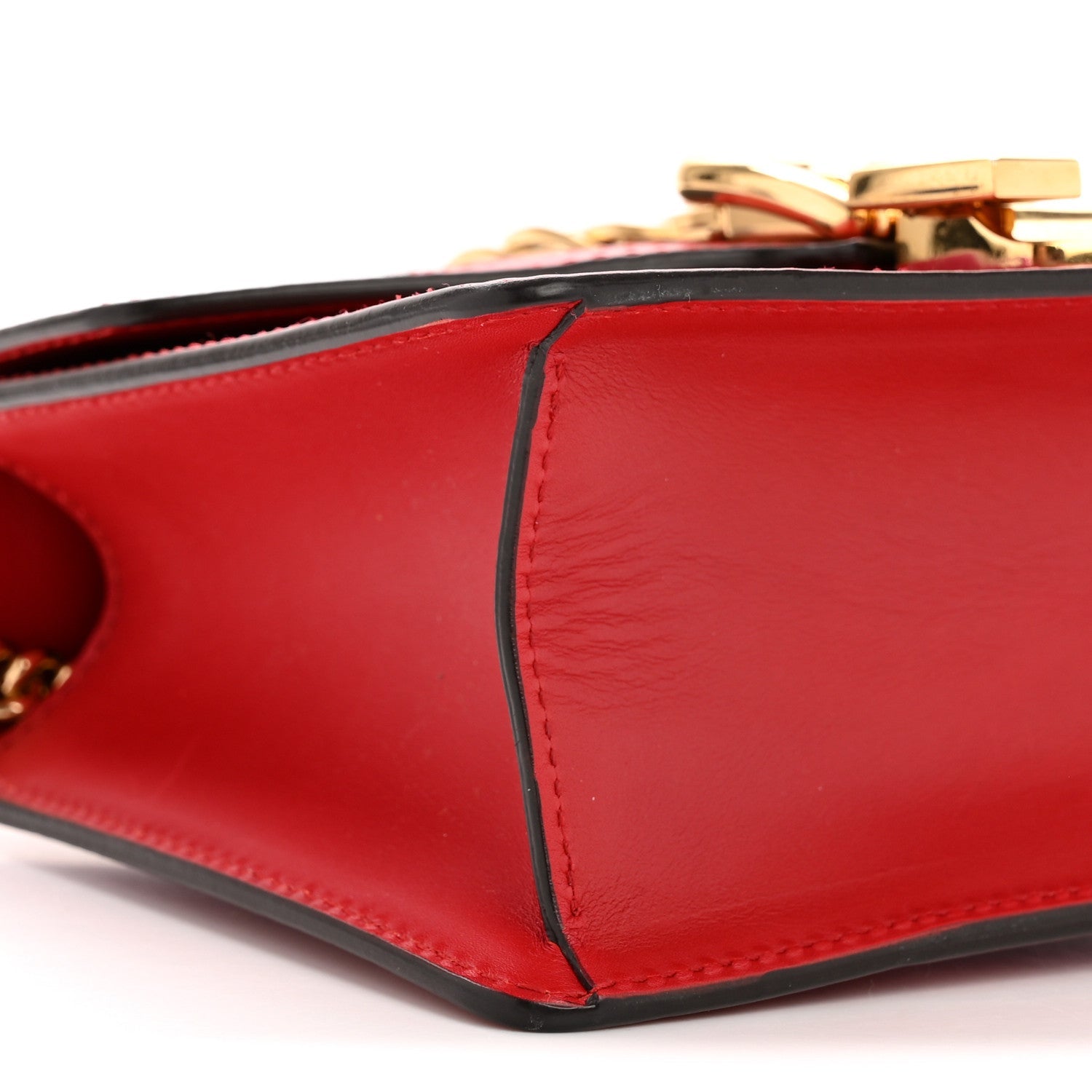 Calfskin Mini Sylvie Chain Shoulder Bag Hibiscus Red