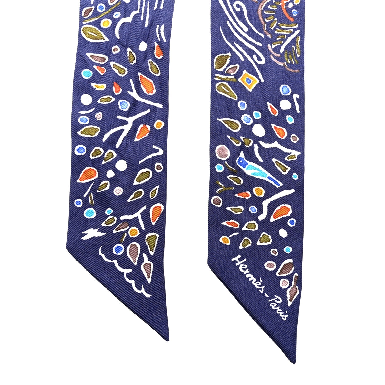 Silk Isola Di Primavera Twilly Marine Kaki White