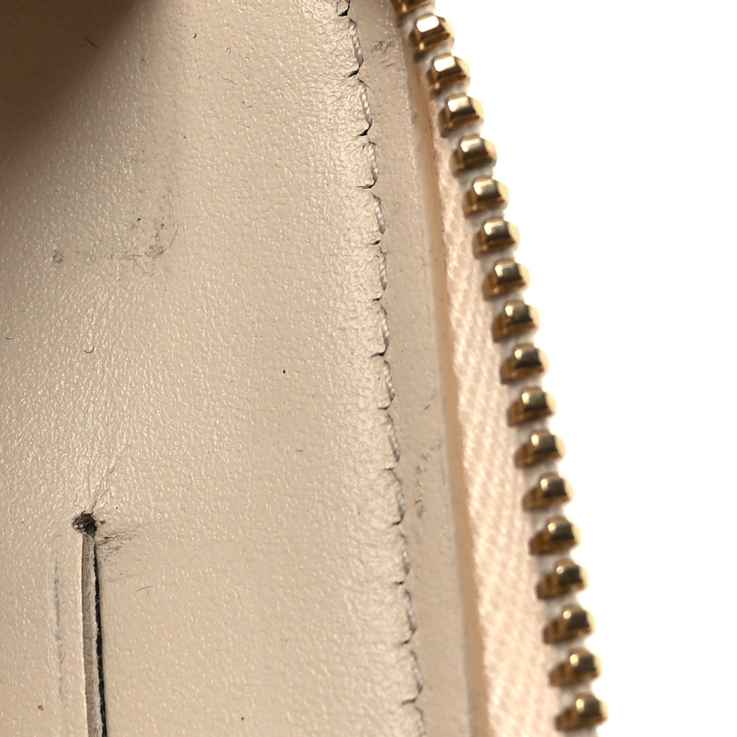 Lurex Canvas Deauville Medium Zip Around Wallet Beige