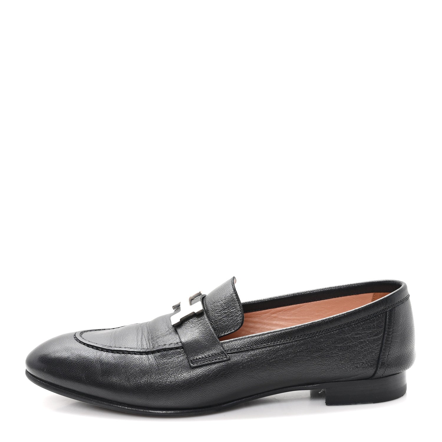 Goatskin Womens Paris Loafers 40 Black