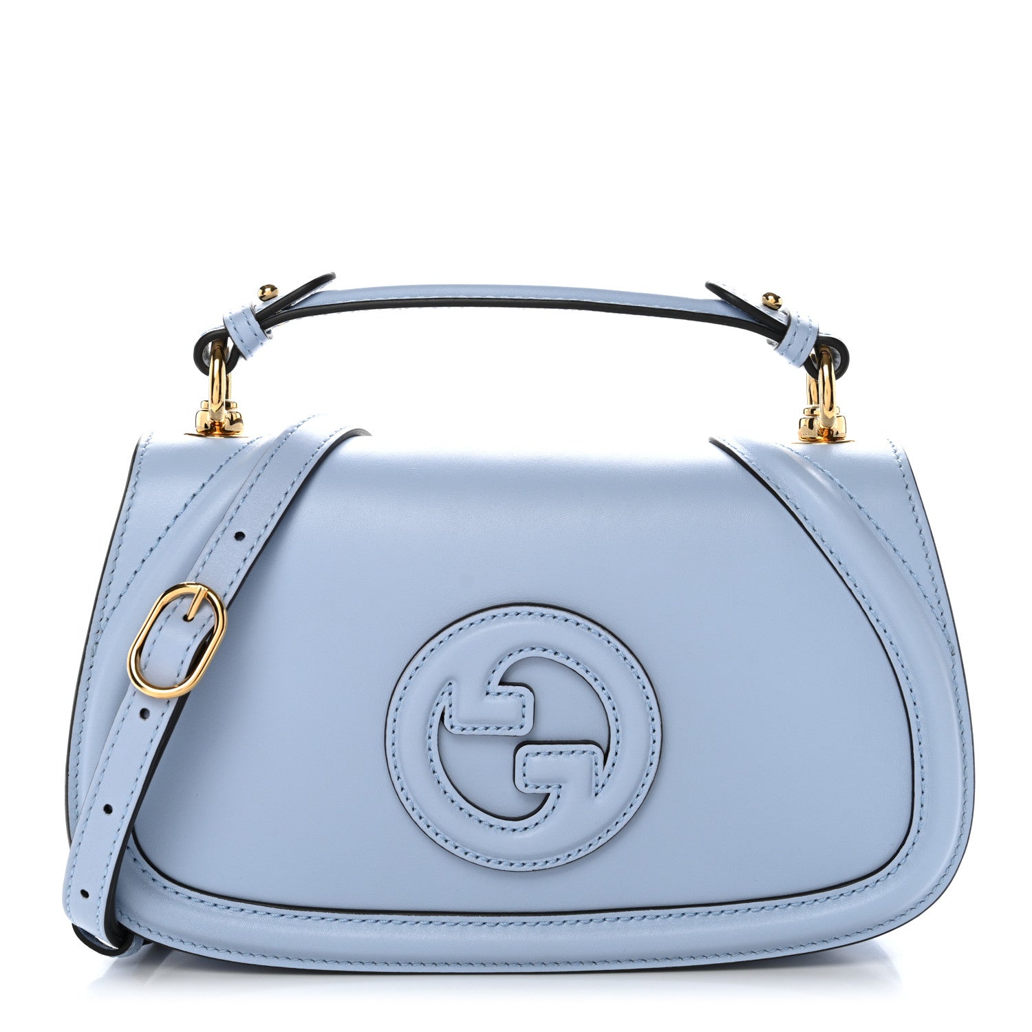 Roxy Calfskin Medium Blondie Top Handle Bag Cloudy Blue