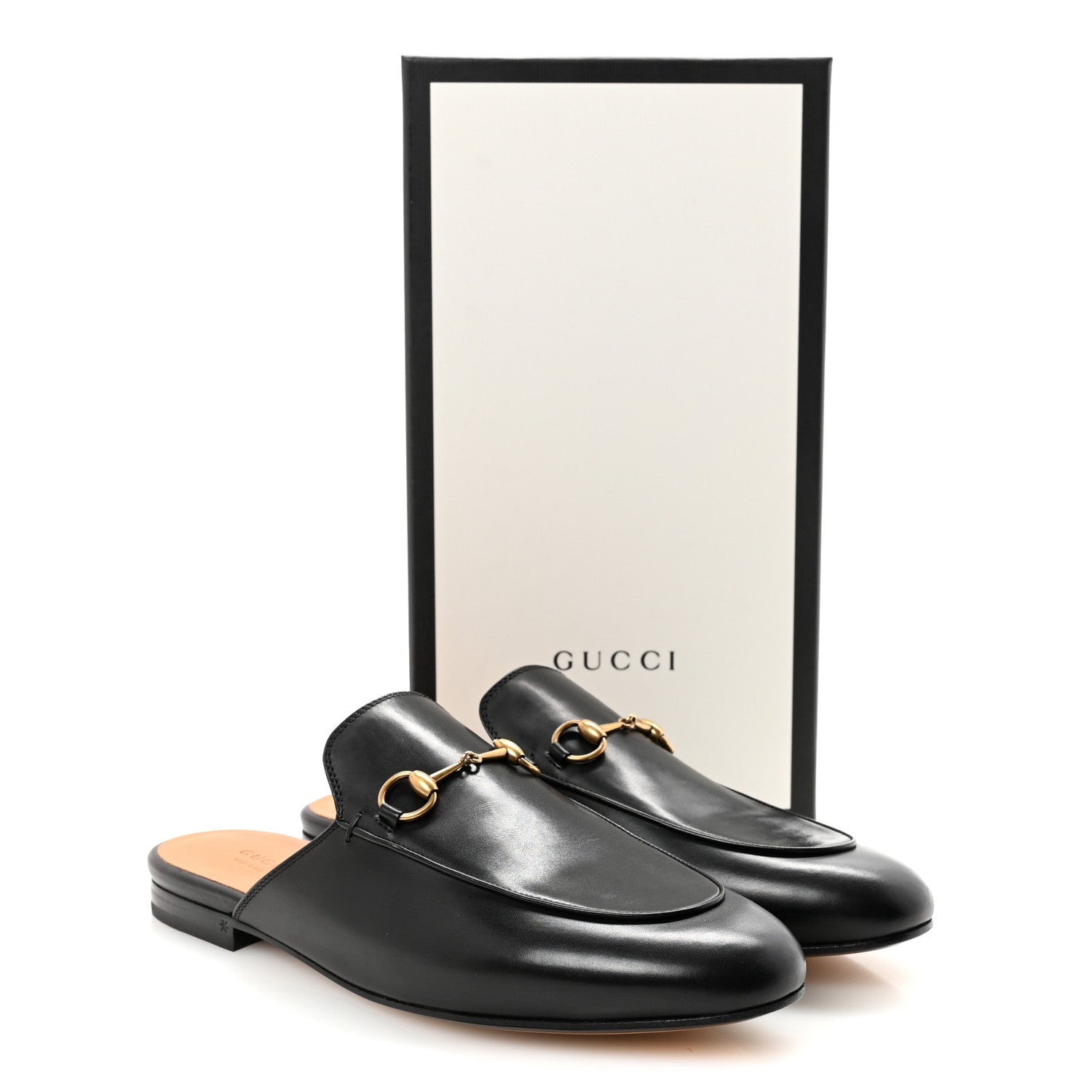 Calfskin Womens Princetown Slippers 40.5 Black