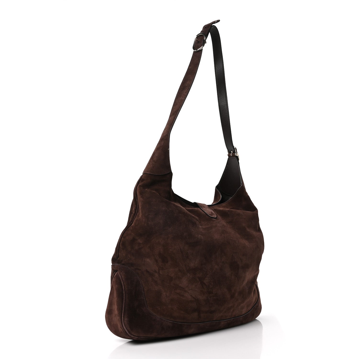 Suede Jackie 1961 Giorno Shoulder Bag Dark Brown
