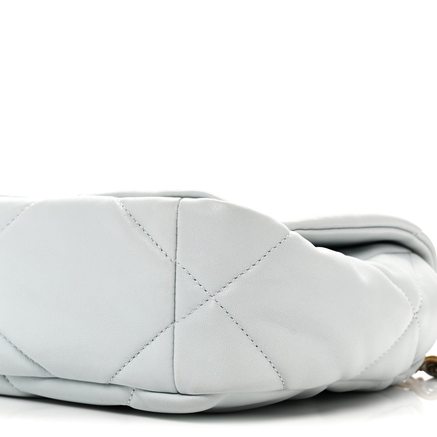 Lambskin Quilted Medium Chanel 19 Flap Light Blue