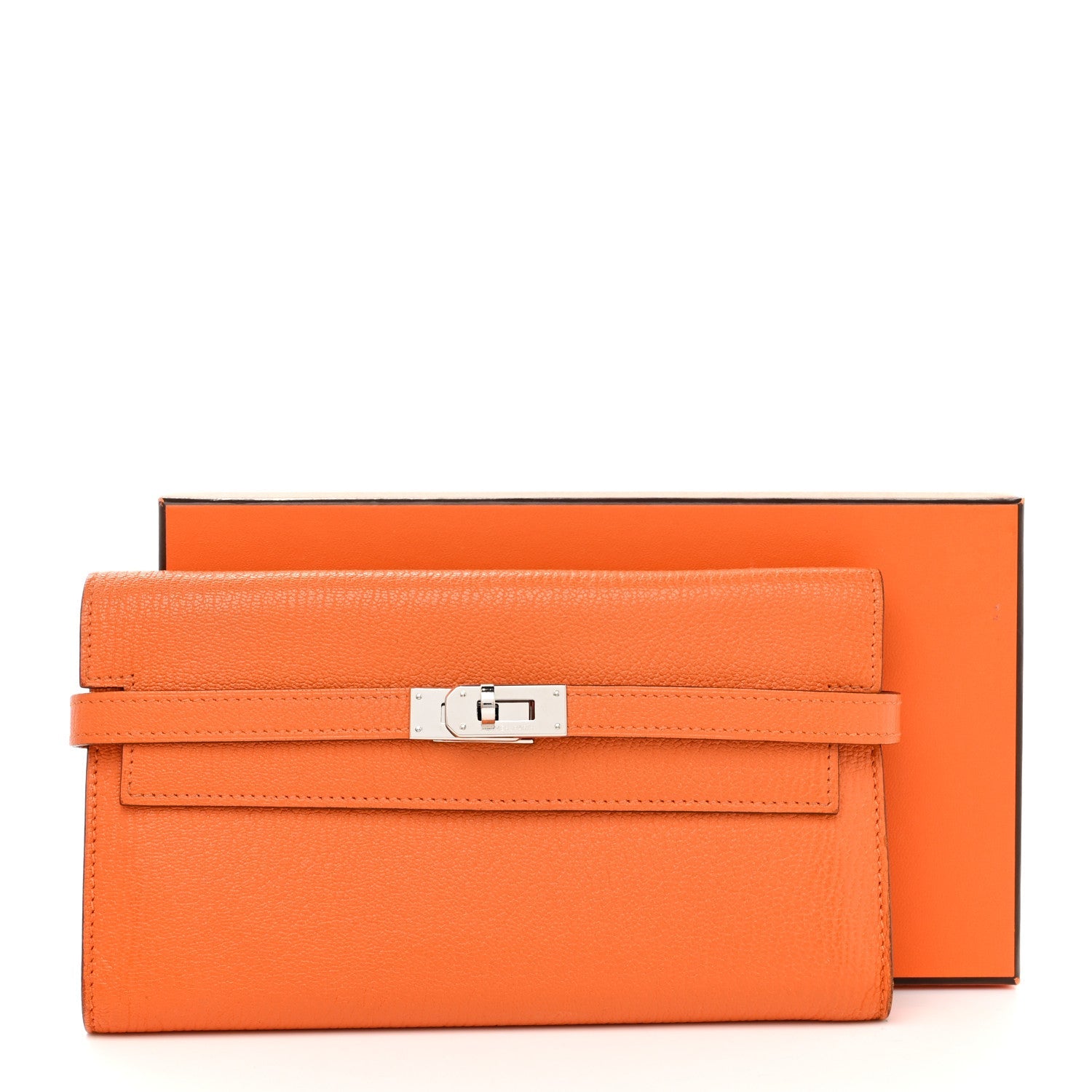 Chevre Mysore Kelly Longue Wallet Orange