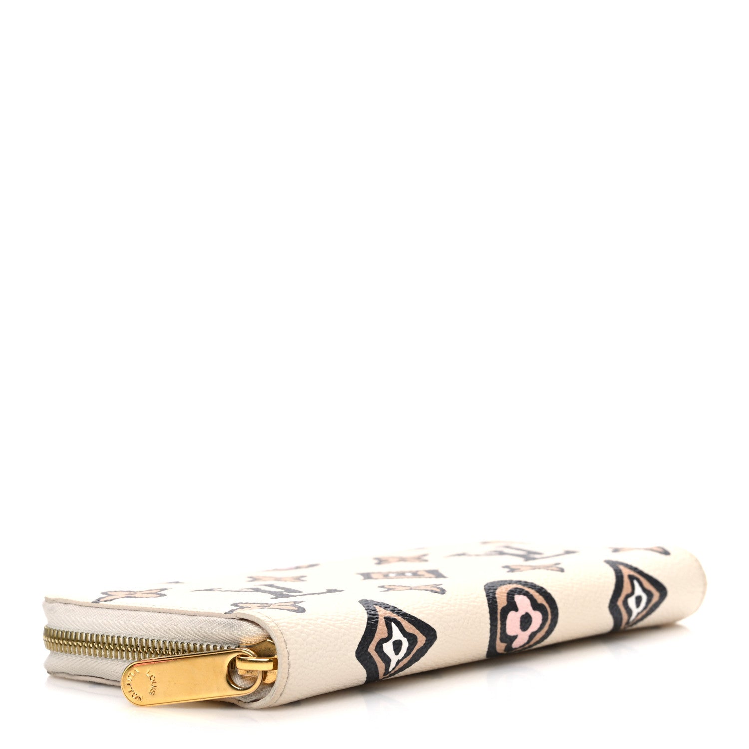 Monogram Giant Wild At Heart Zippy Wallet Creme