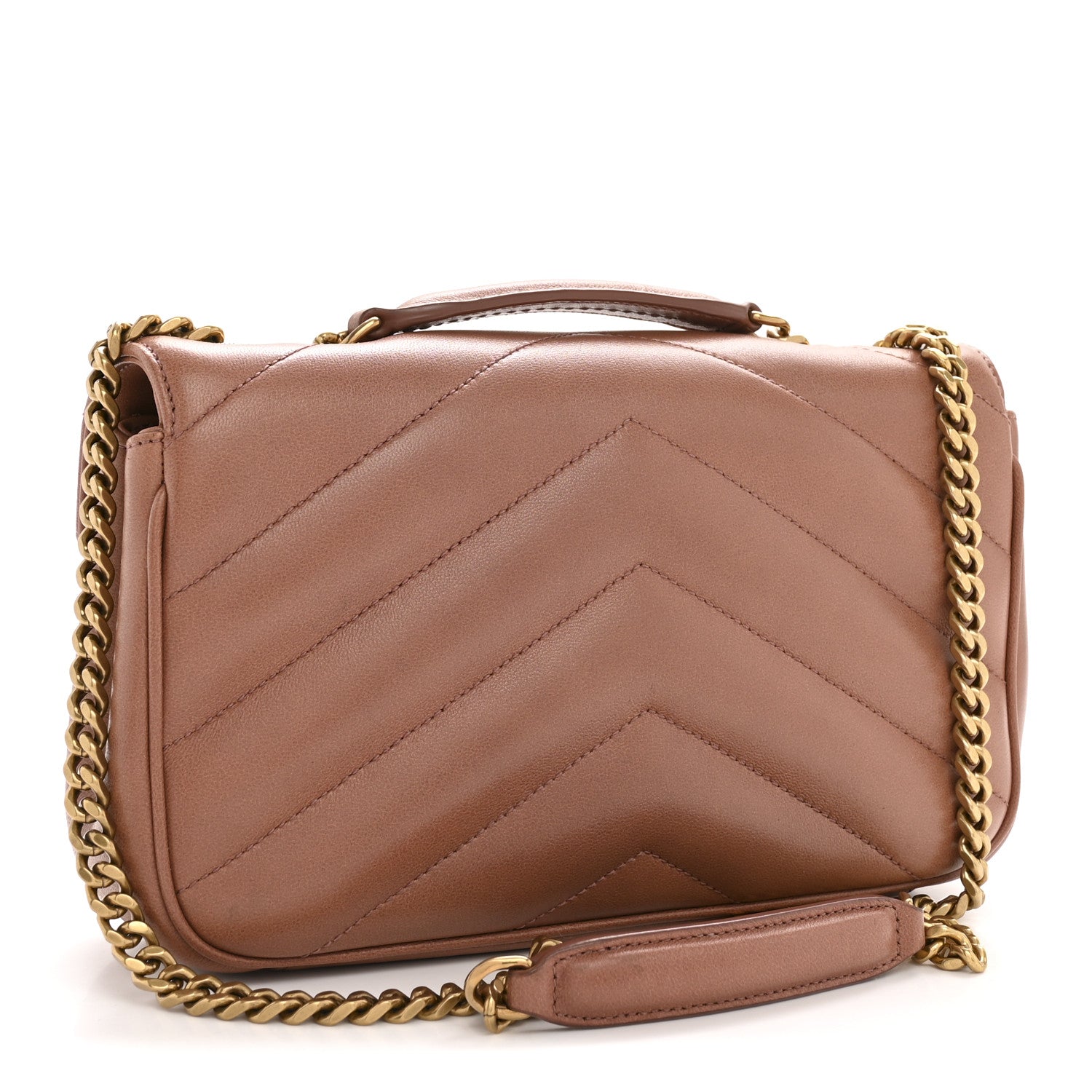 Lambskin Chevron Quilted Small Loulou Hortensia