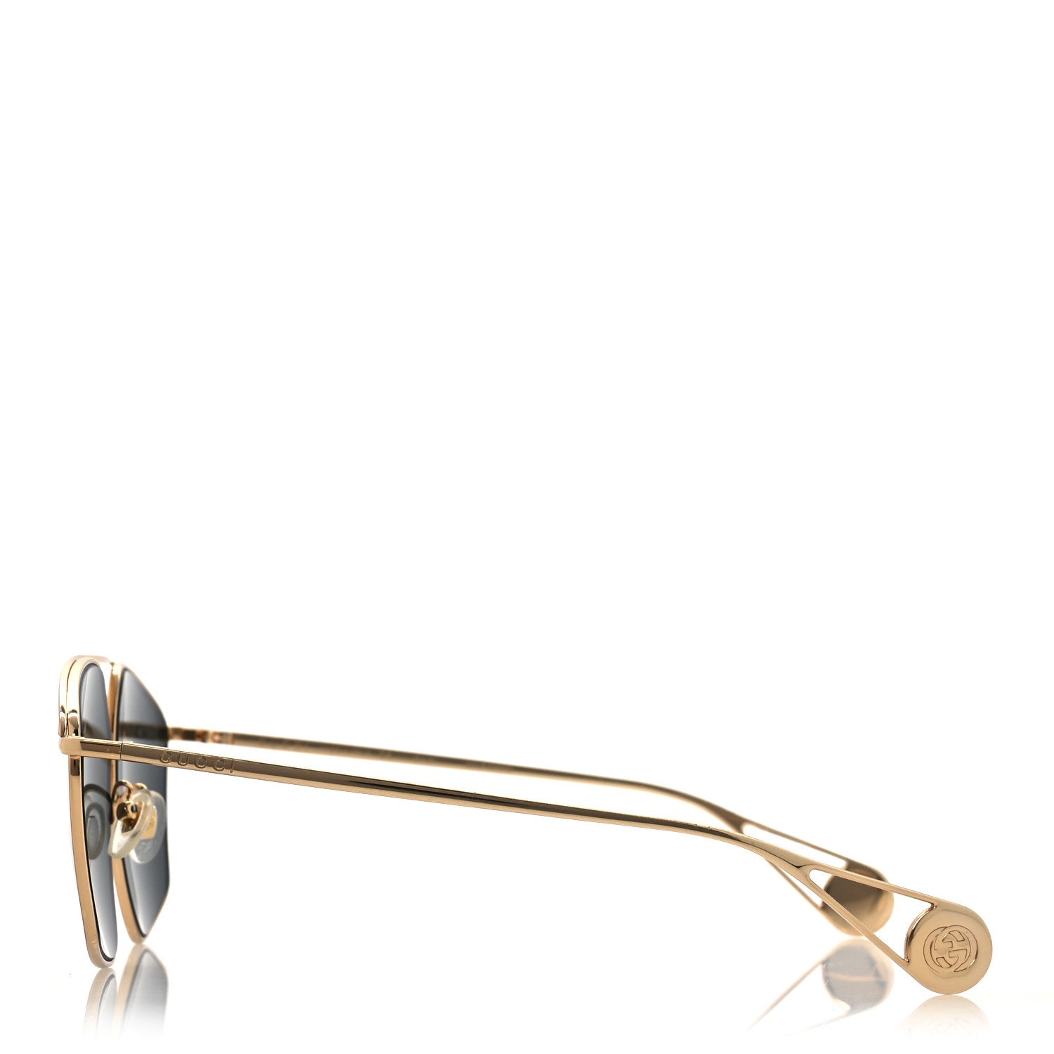 Square Frame GG0437SA Sunglasses Gold