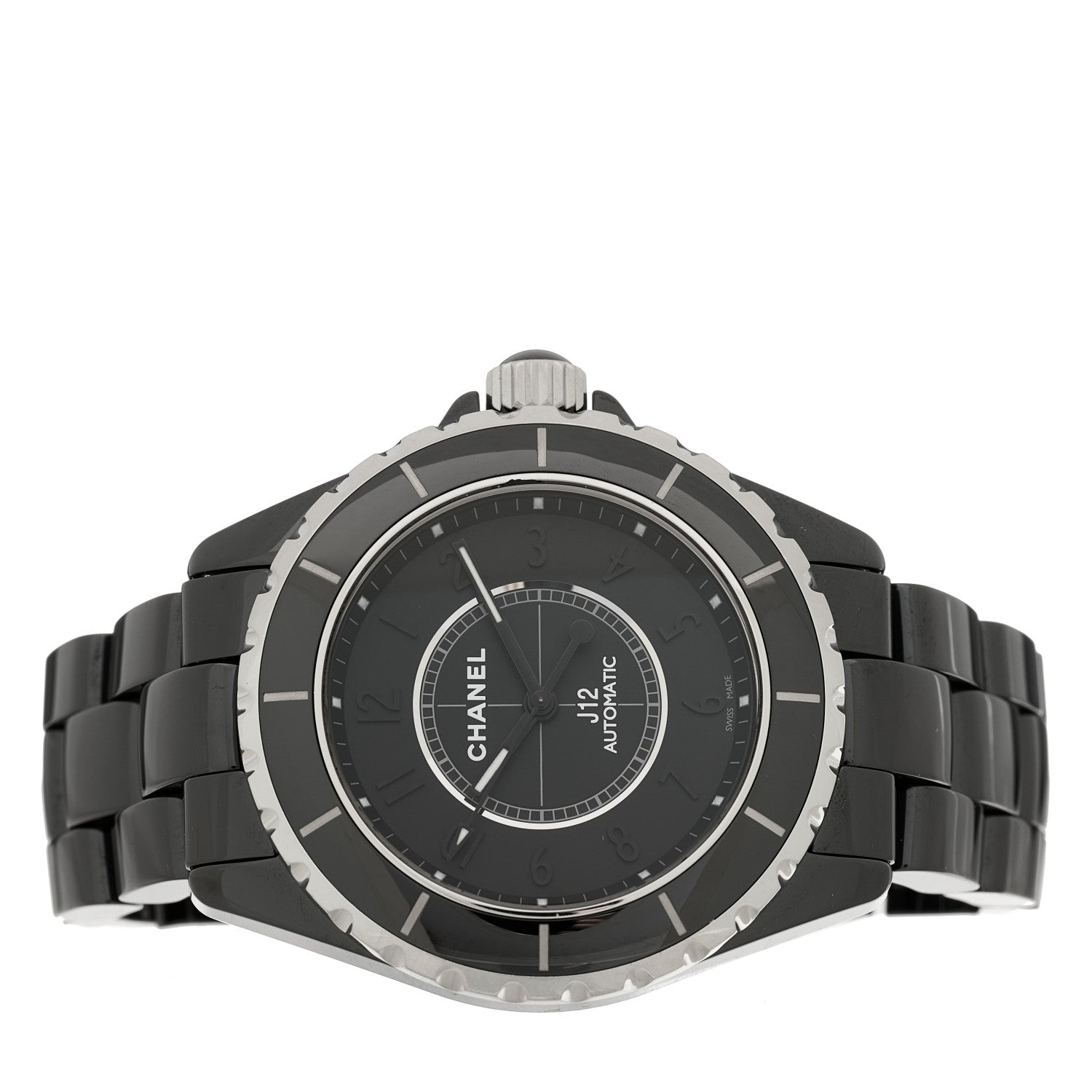 Stainless Steel Ceramic 38mm J12 Phantom Automatic Watch Black