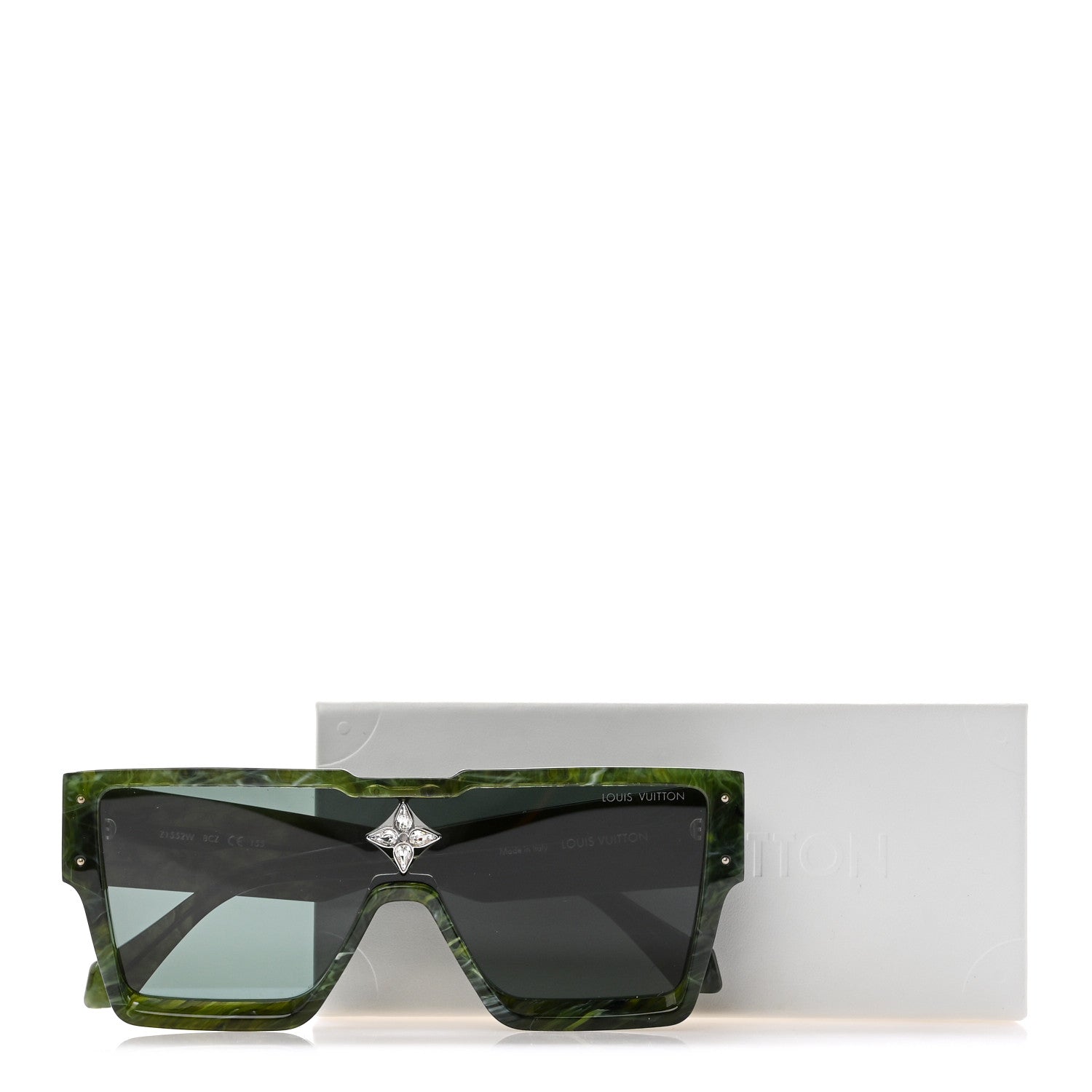Acetate Marble Effect Swarovski Cyclone Sunglasses Z1552W Green