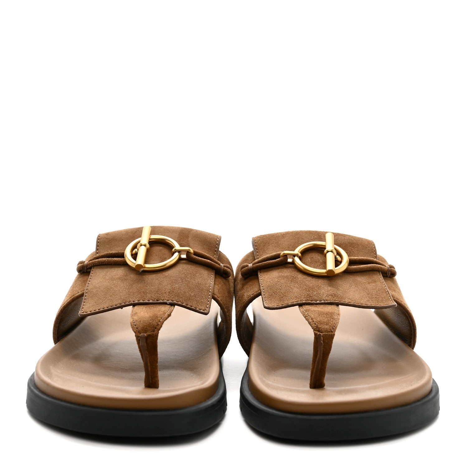 Suede Goatskin Womens Joyce Sandals 37 Brun Fume