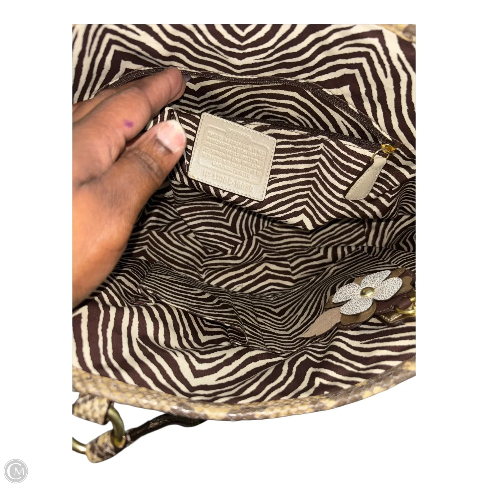 Handbag Designer By Coach, Size: Large