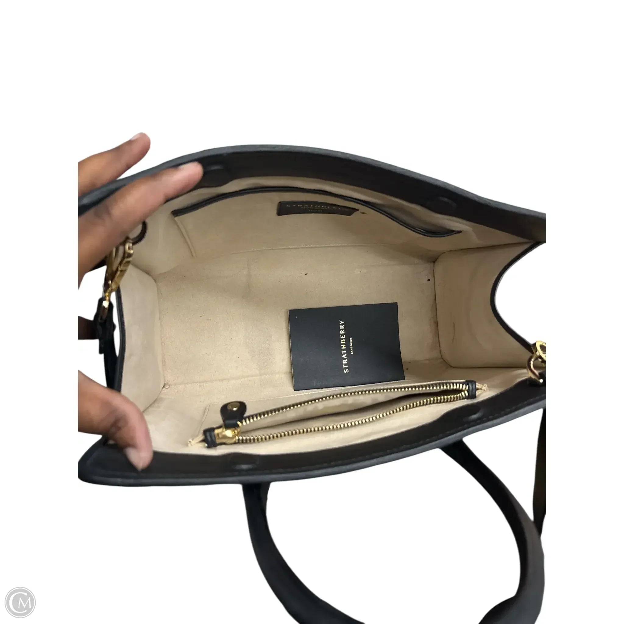 Handbag Leather By Cma, Size: Large