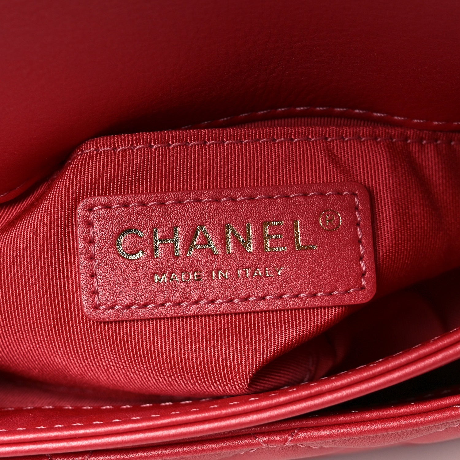 Calfskin Quilted Top Handle Flap Dark Pink