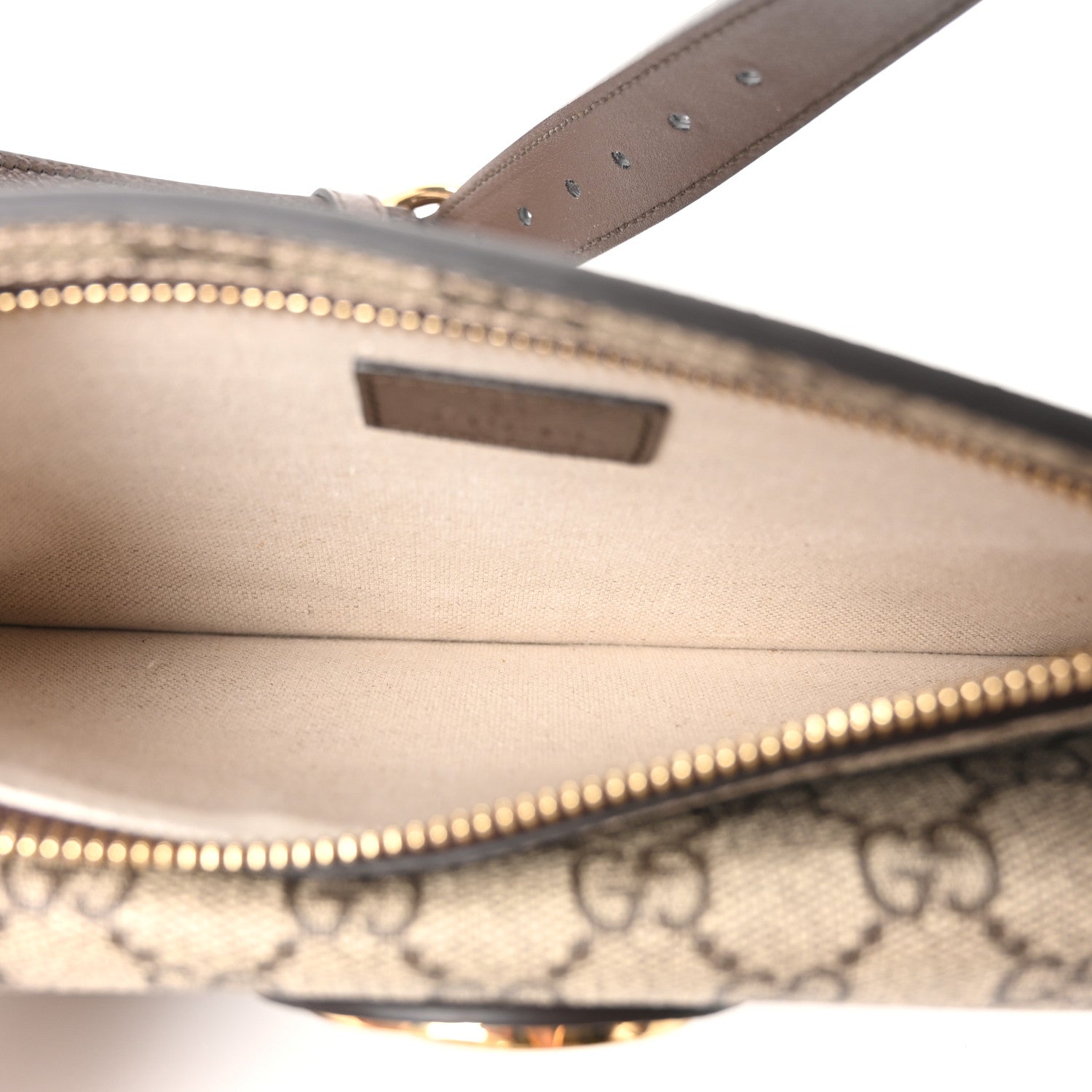GG Supreme Monogram Textured Dollar Calfskin Blondie Belt Bag Beige Ebony New Acero