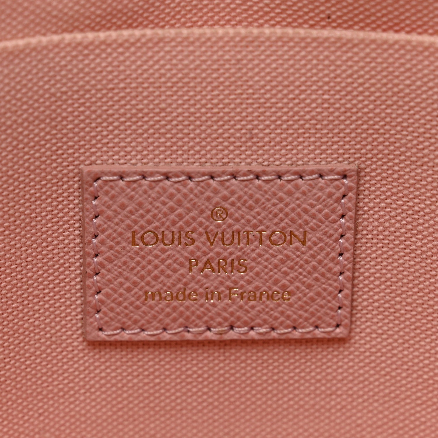Damier Azur Pochette Felicie Chain Wallet Rose Ballerine