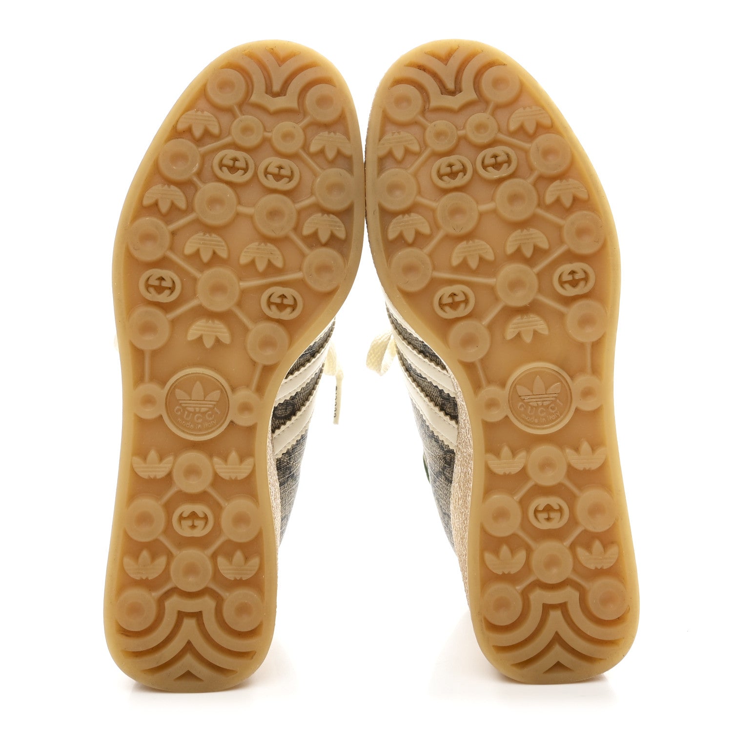X ADIDAS GG Supreme Monogram Gazelle Wedge Sneakers 36.5 Beige Ebony Off White New Shamarock
