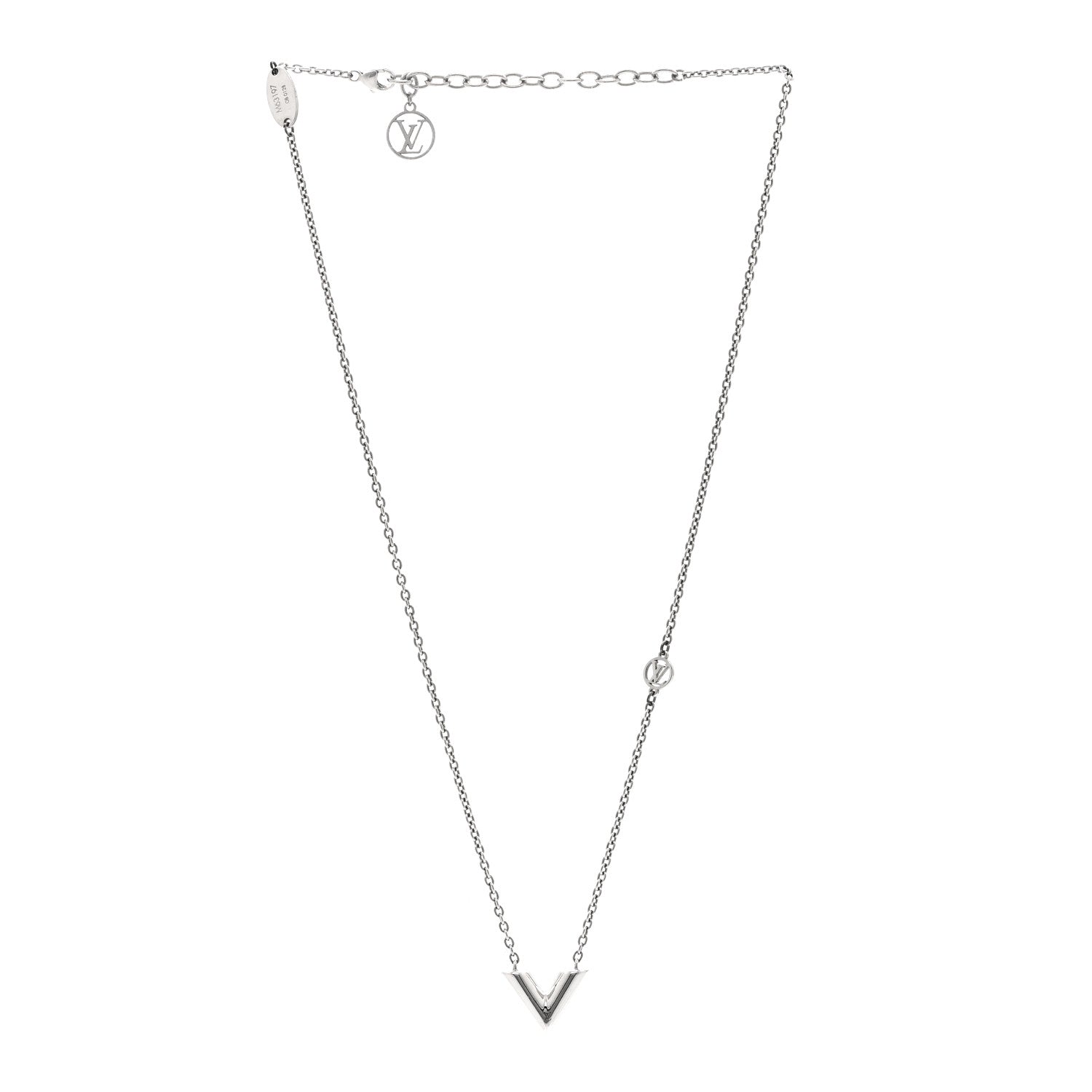 Metal Essential V Supple Necklace Silver