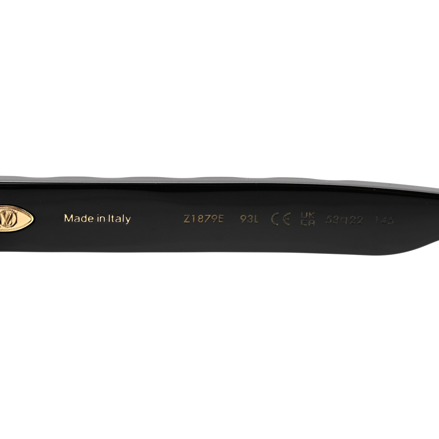 Acetate LV Empreinte Light Round Sunglasses Z1879E Black