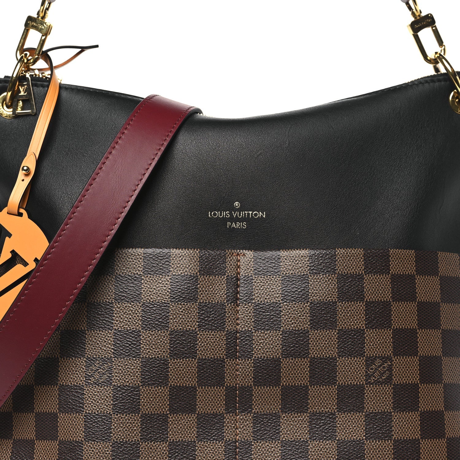 Damier Ebene Calfskin Maida Black