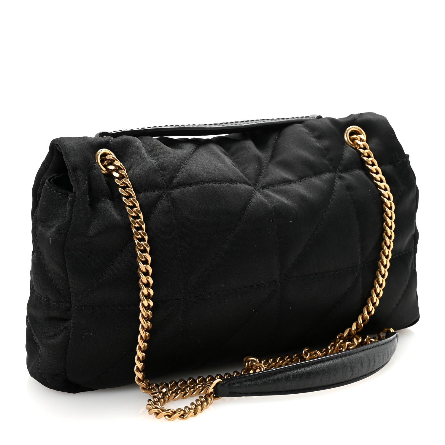 Satin Patchwork Monogram Medium Jamie Black