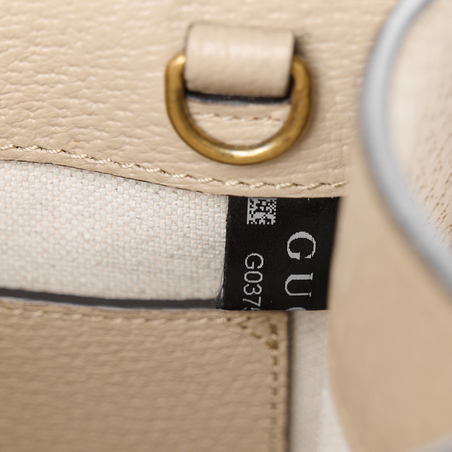 GG Supreme Monogram Textured Dollar Calfskin Mini Retro Interlocking G Tote Bag Beige Mystic White Oatmeal
