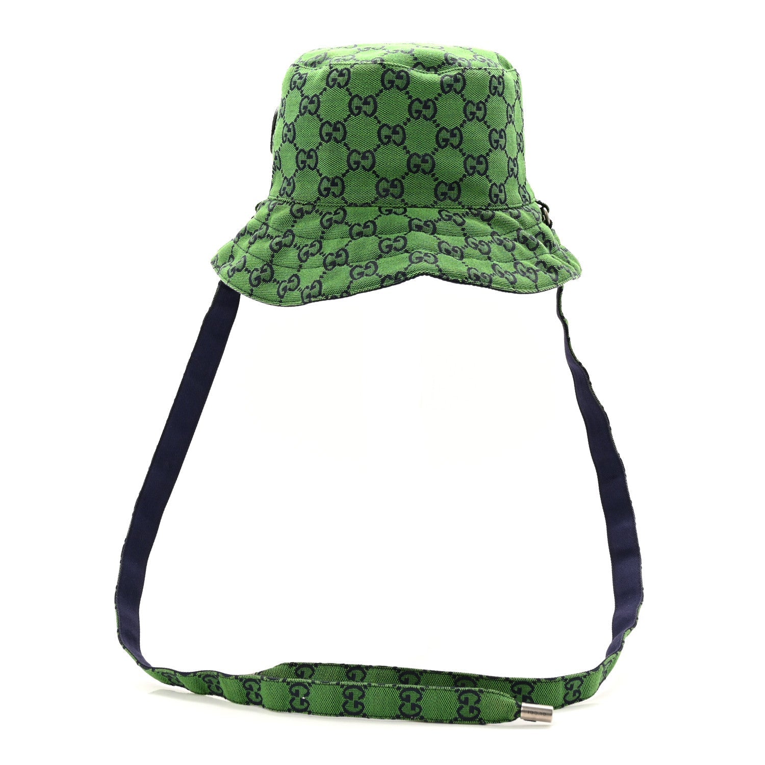 Monogram Multicolor Reversible Self-Tie Bucket Hat S Green Blue